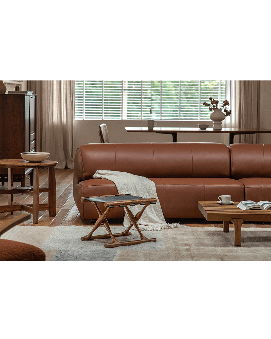 Maverick Leather Stool - ZM Home