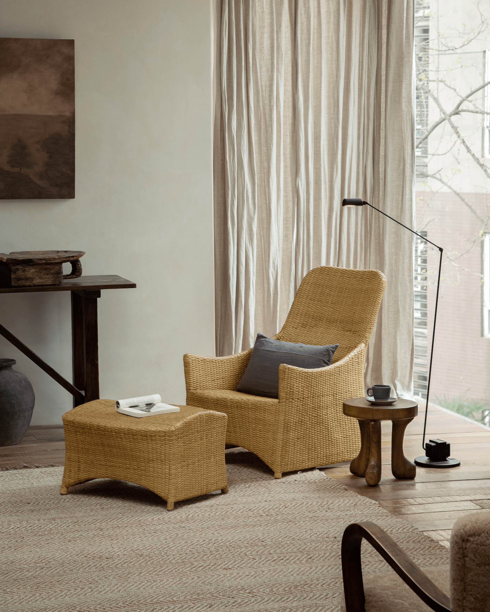 Slide Rattan Lounge Chair - ZM Home