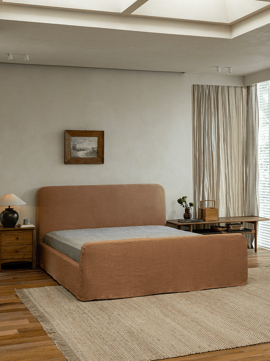 Guni Slipcover Linen Bed - ZM Home