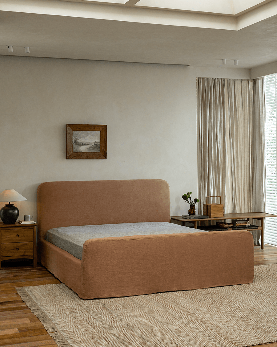 Guni Slipcover Linen Bed - ZM Home