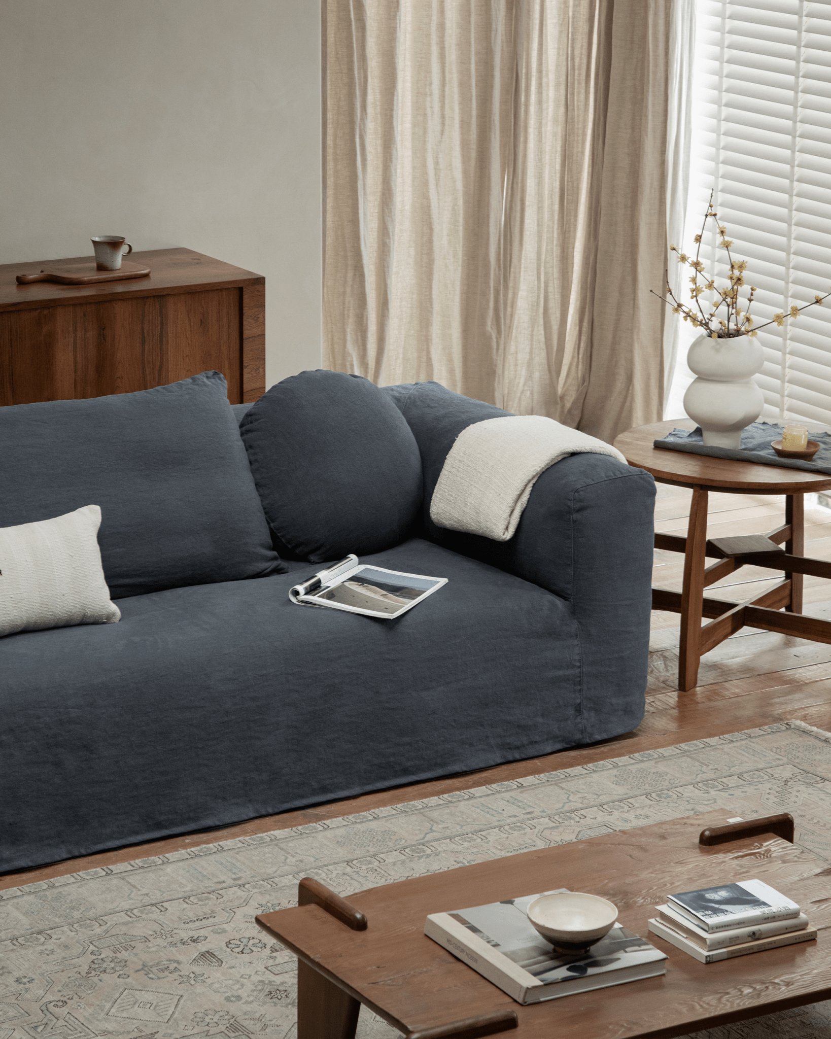 Domu Natural Slipcover Sofa - ZM Home