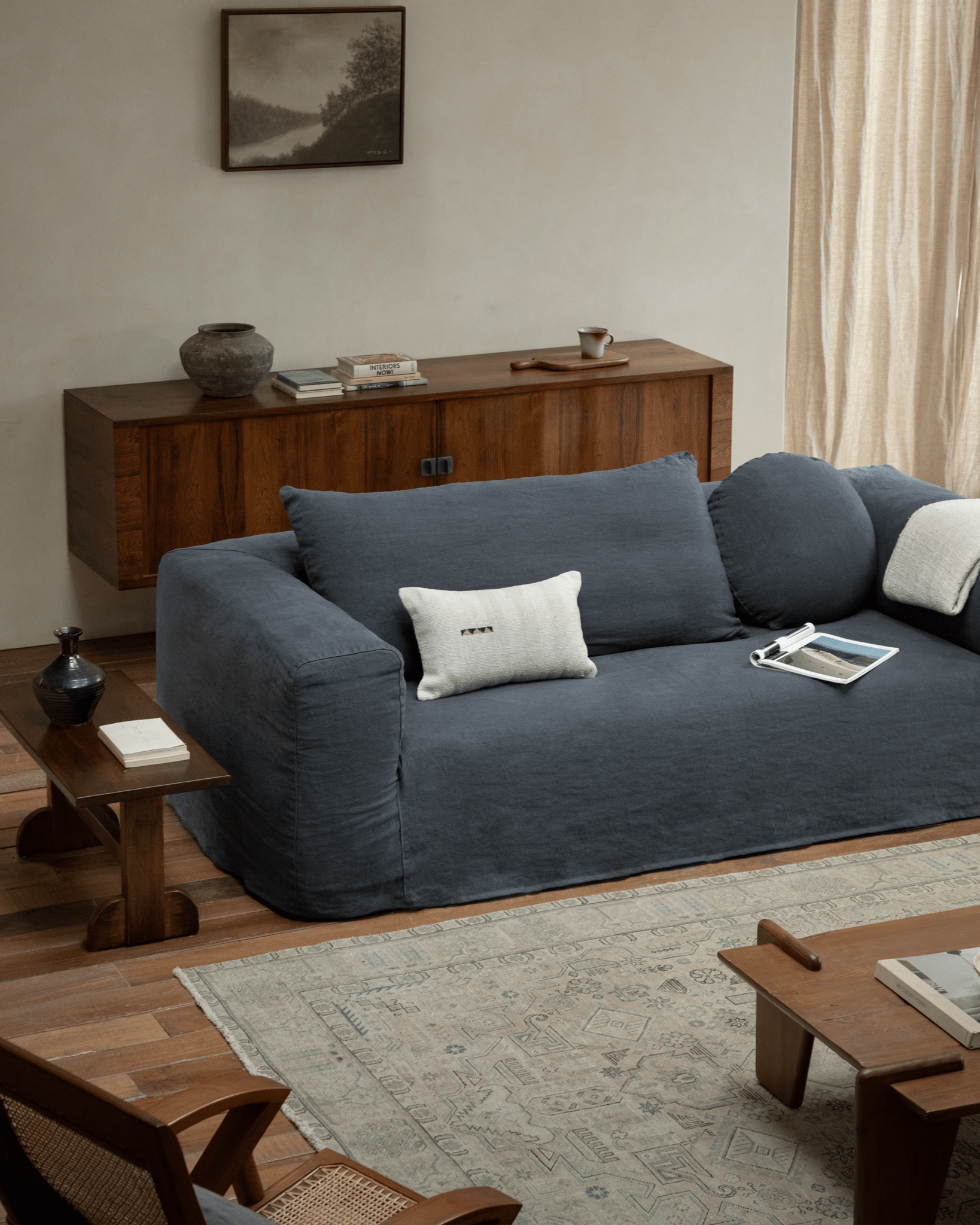 Domu Natural Slipcover Sofa - ZM Home