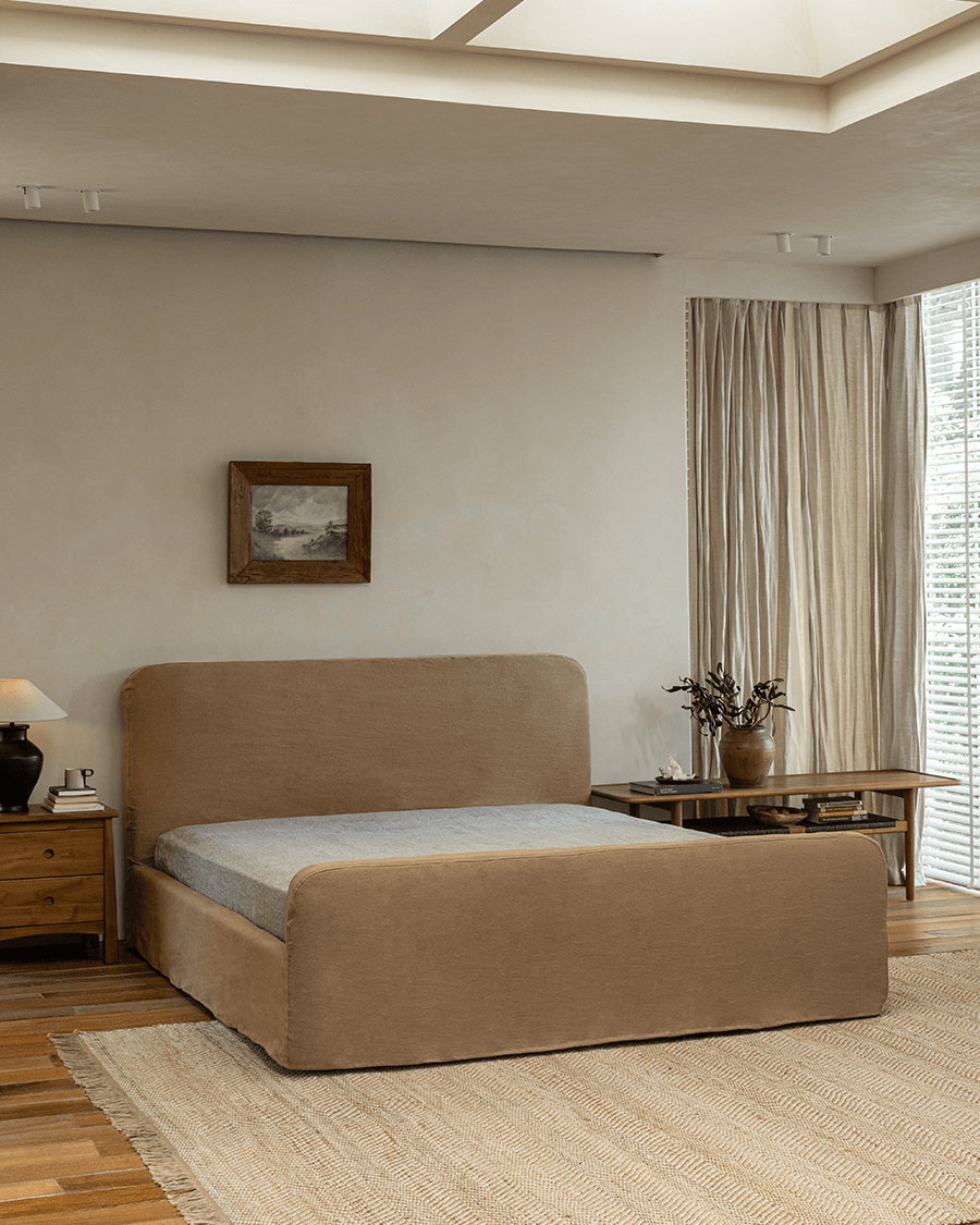Guni Slipcover Linen Bed - ZM Home