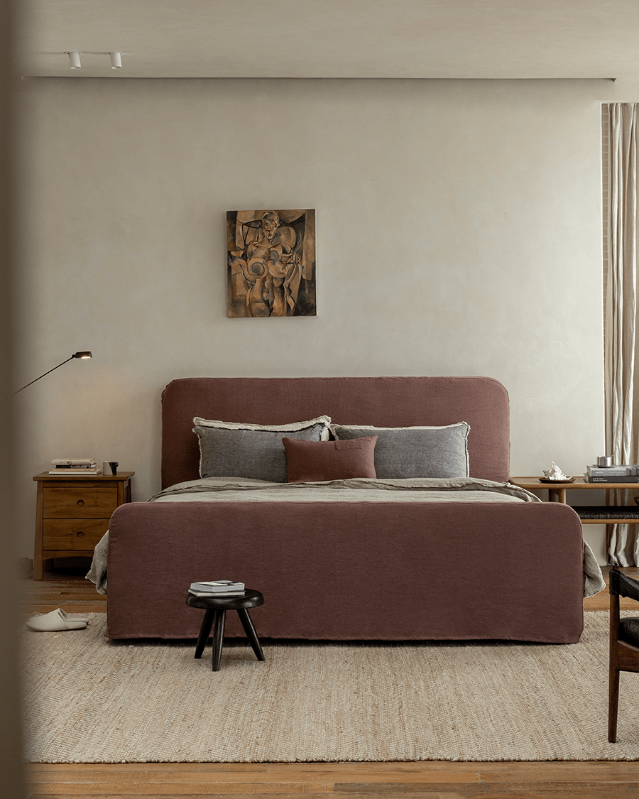 Guni Slipcover Linen Bed - ZM Home