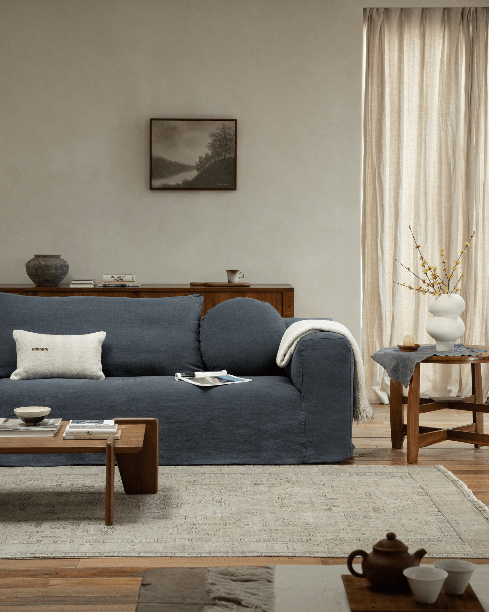 Domu Natural Slipcover Sofa - ZM Home