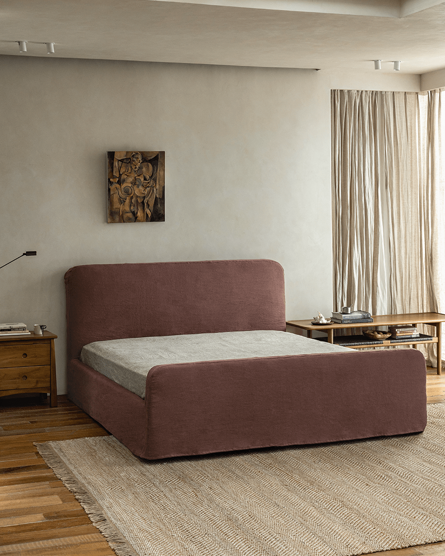 Guni Slipcover Linen Bed - ZM Home