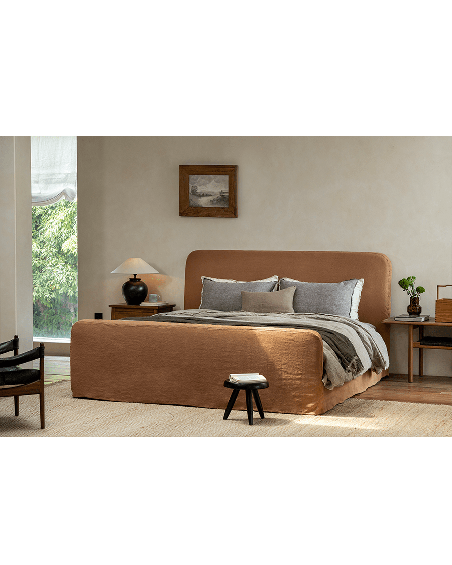 Guni Slipcover Linen Bed - ZM Home