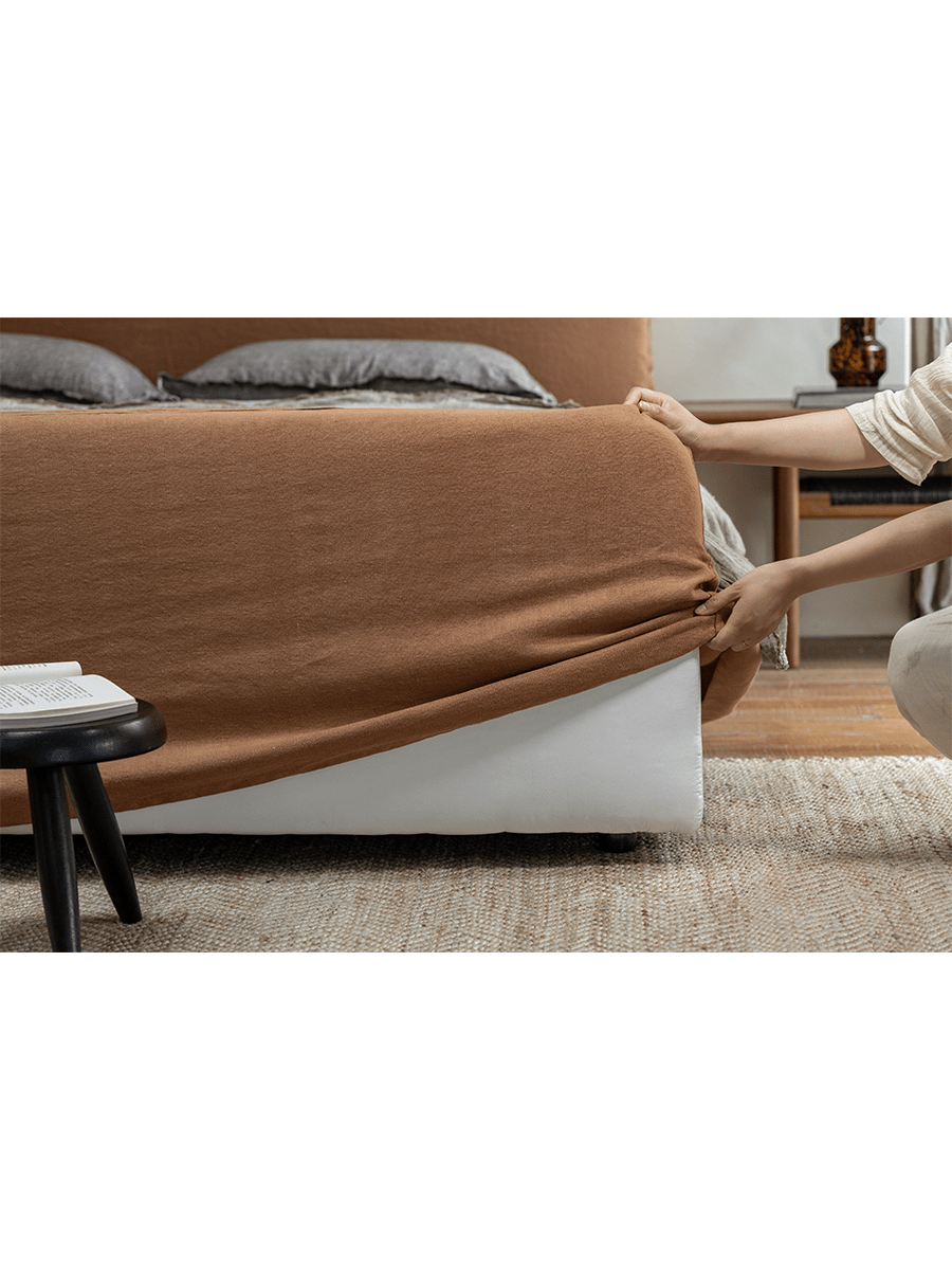 Guni Slipcover Linen Bed - ZM Home