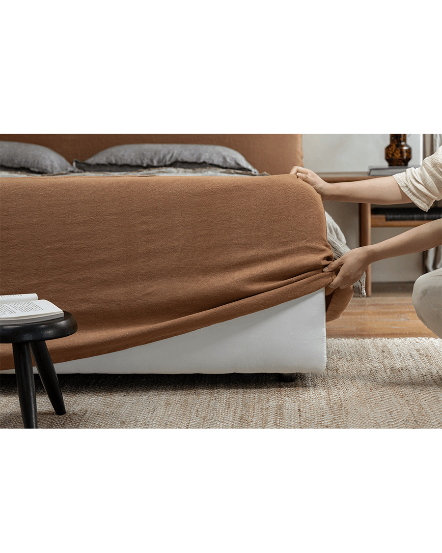 Guni Slipcover Linen Bed - ZM Home