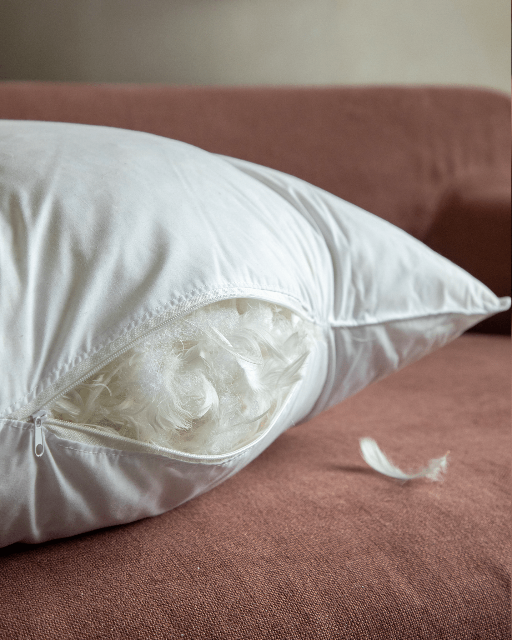 Guni Linen Sofa featuring triple filling pillow with removable cover and linen fabric detail