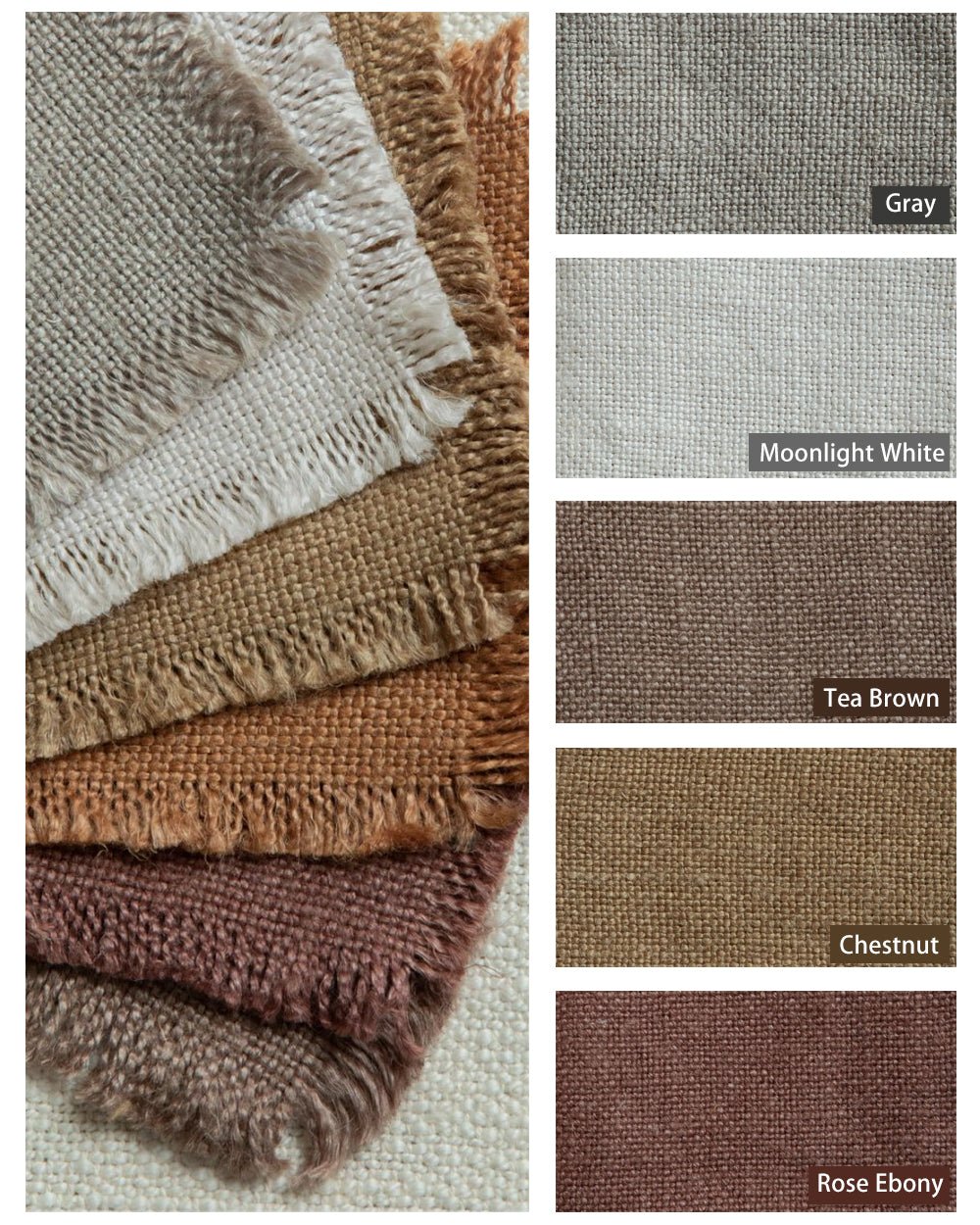 550g Yarn - dyed Linen Fabric - ZM Home