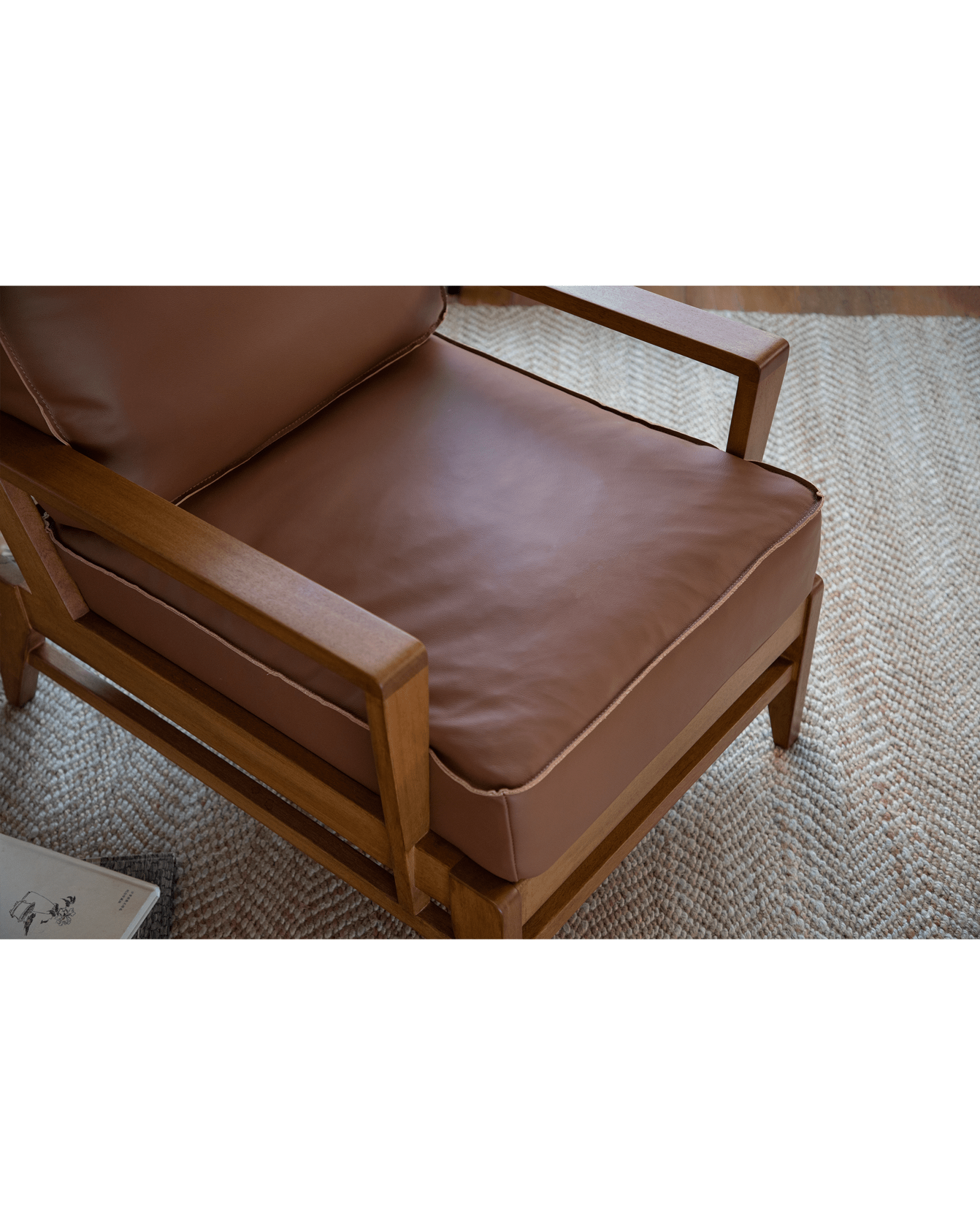 Rene Leather Lounge Chair - ZM Home