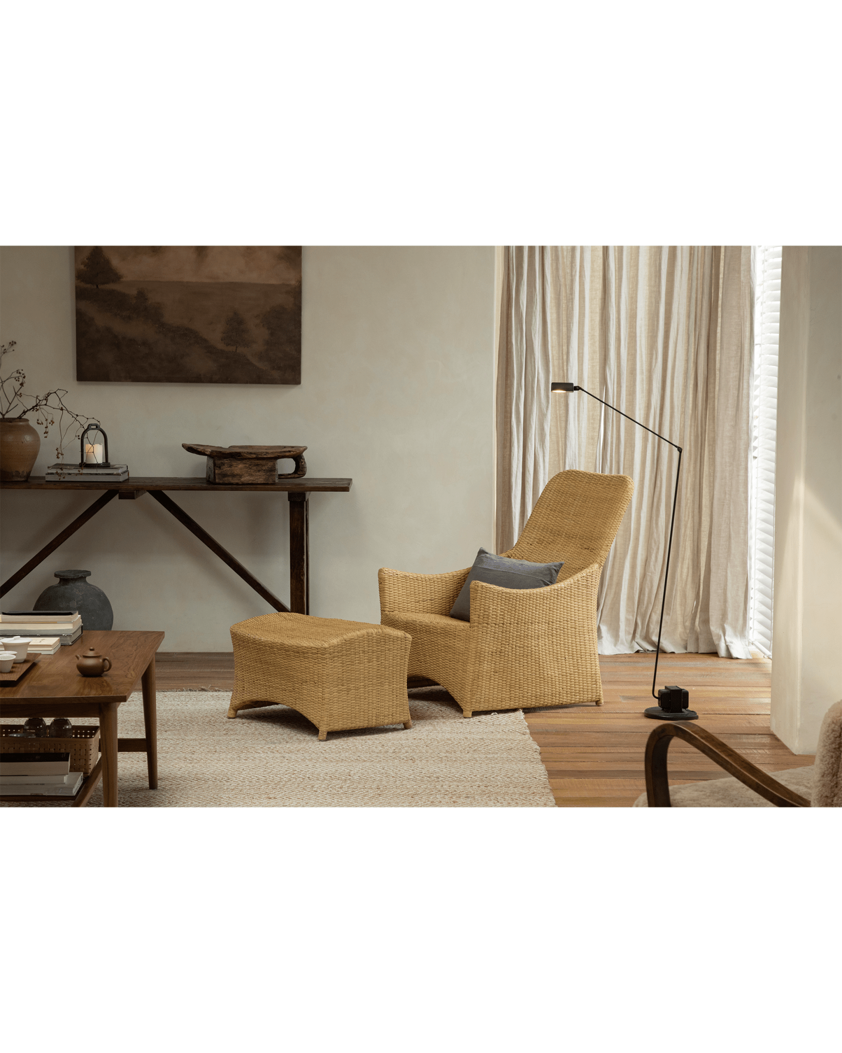 Slide Rattan Lounge Chair - ZM Home