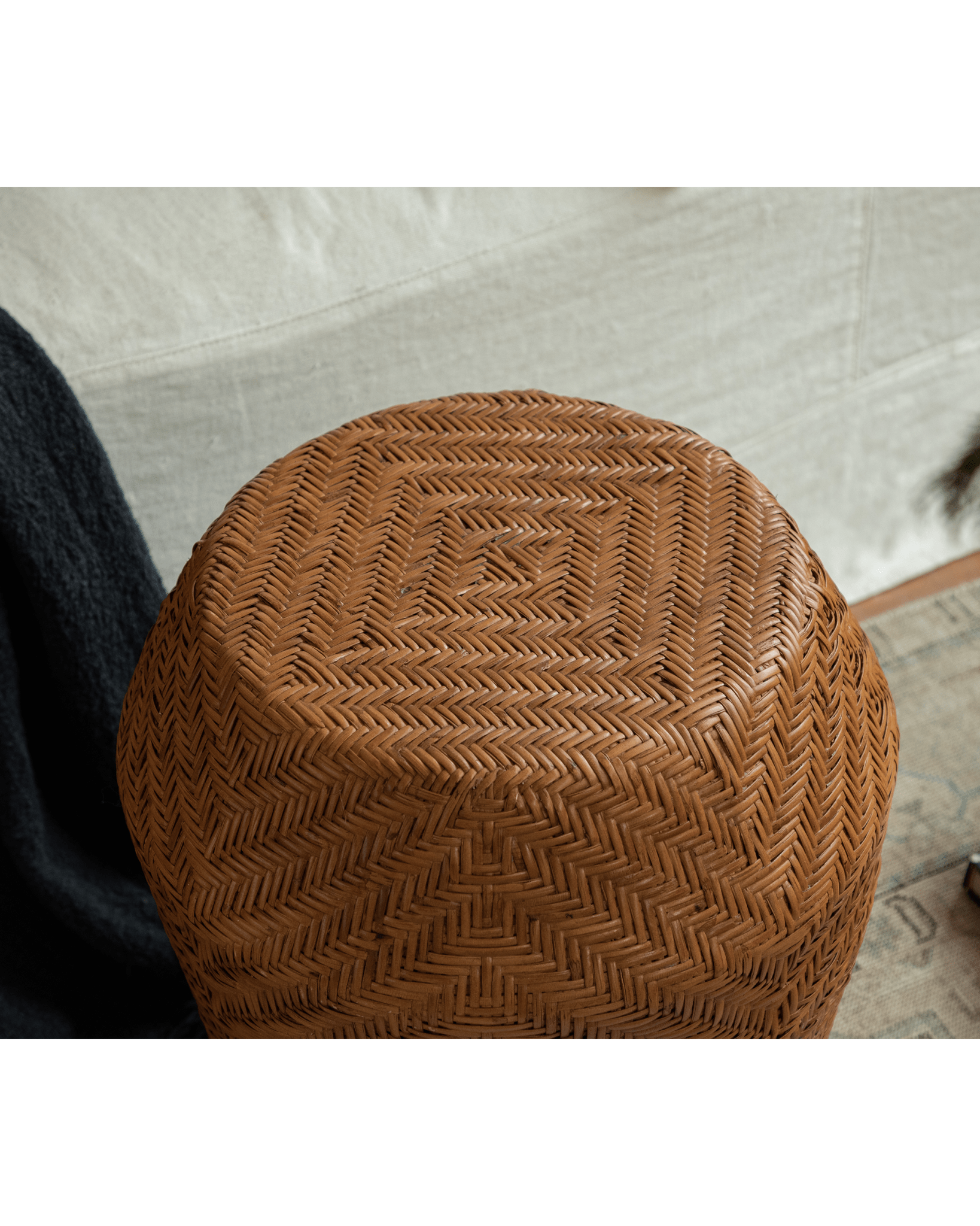 Drum Rattan Side Table - ZM Home