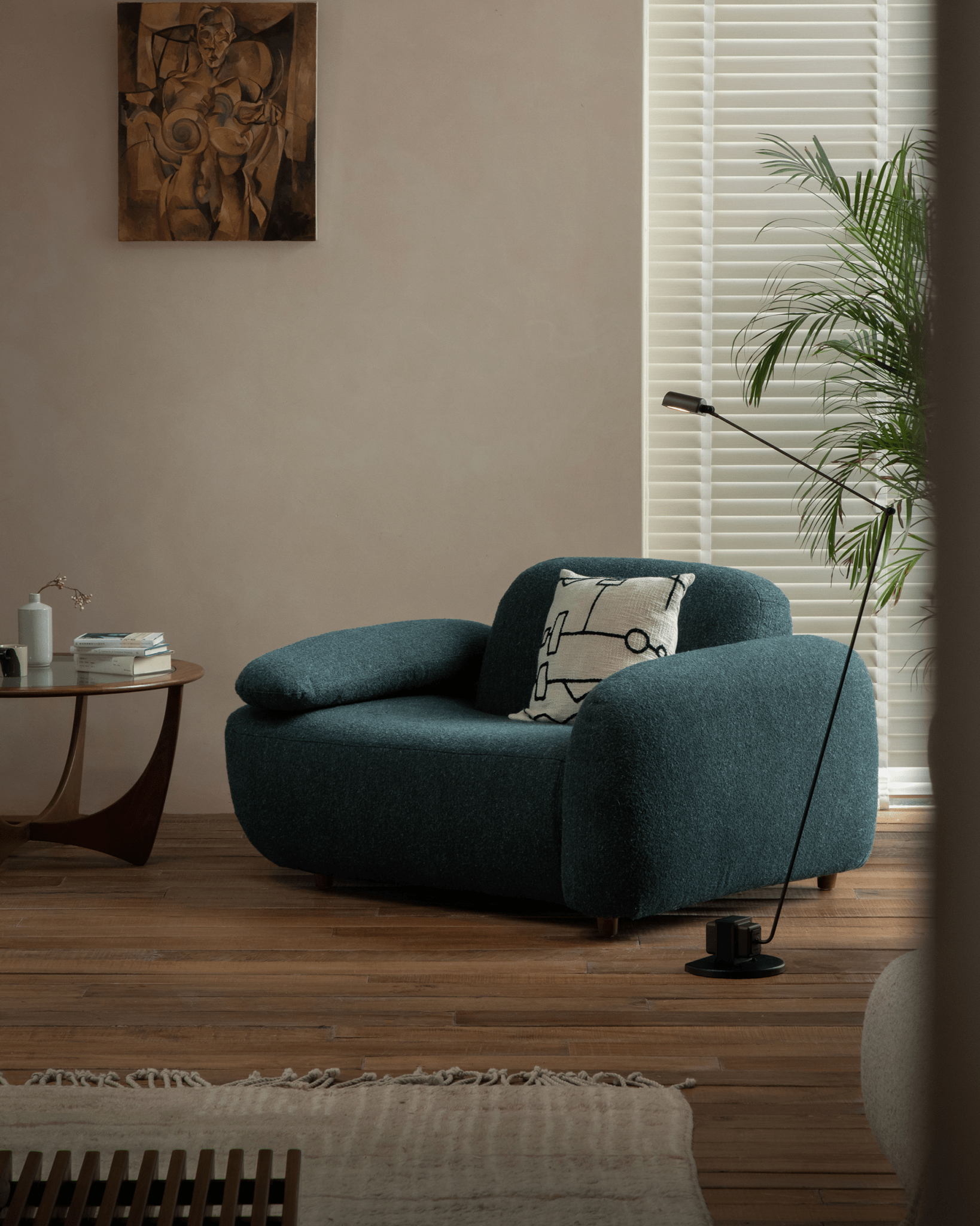 Gestein Bouclé Armchair - ZM Home