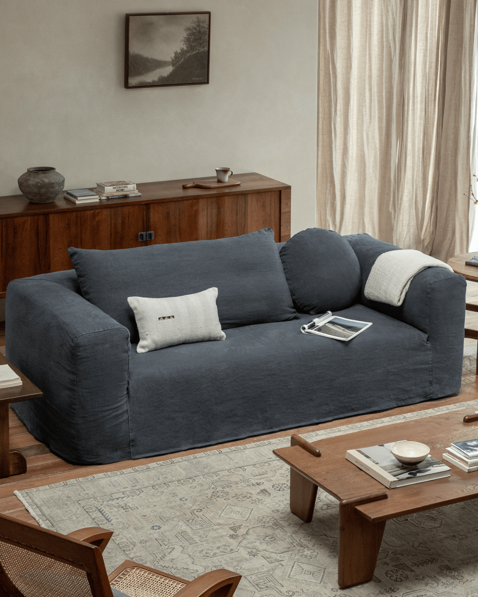 Domu Natural Slipcover Sofa - ZM Home
