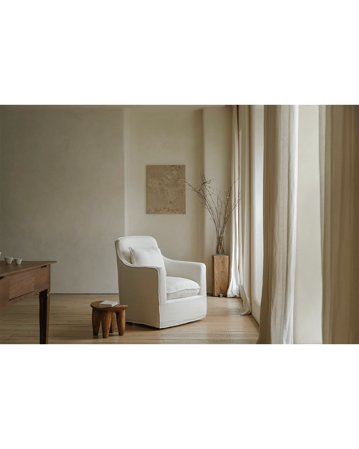 Sola Slipcovered Armchair - ZM Home