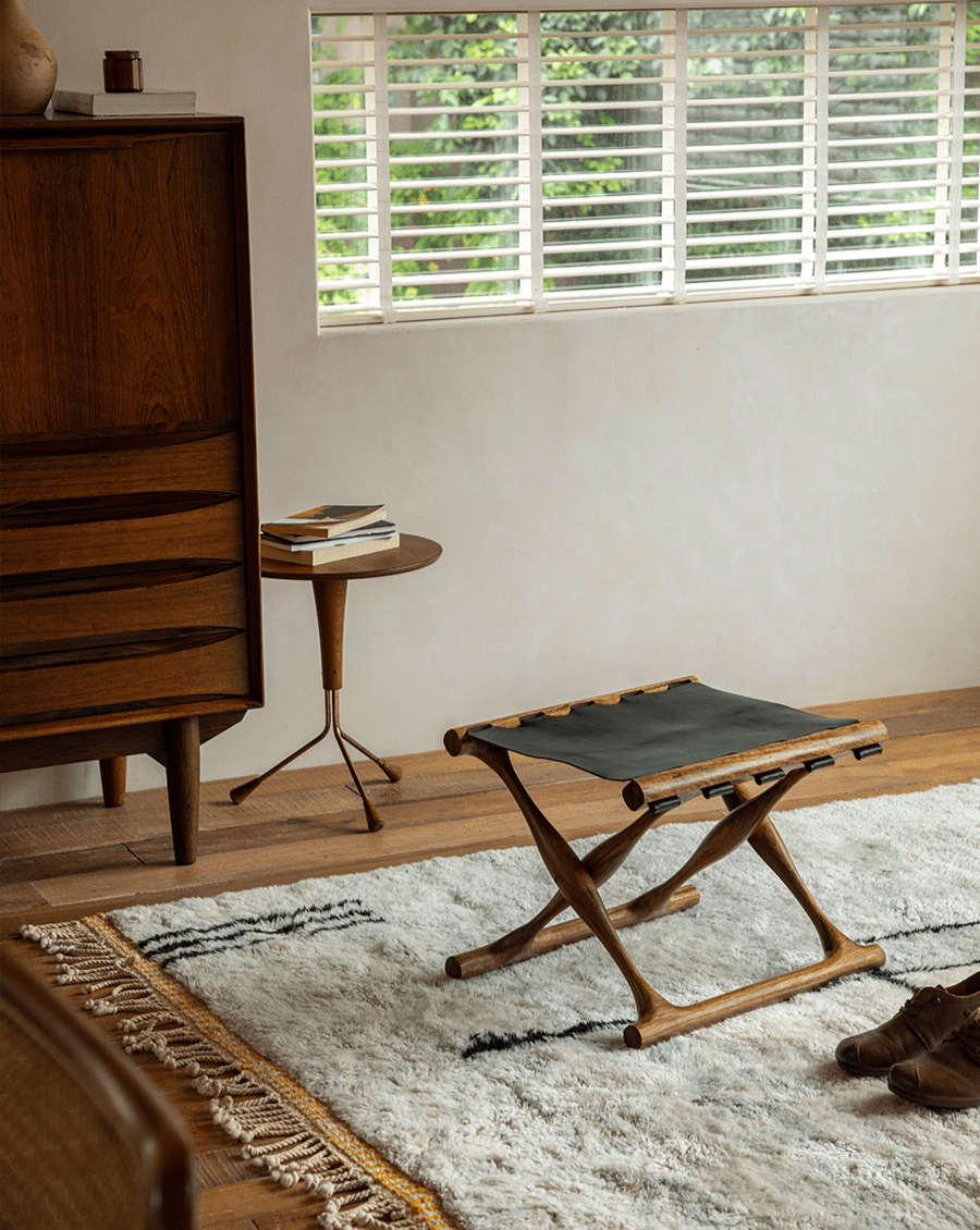 Maverick Leather Stool - ZM Home