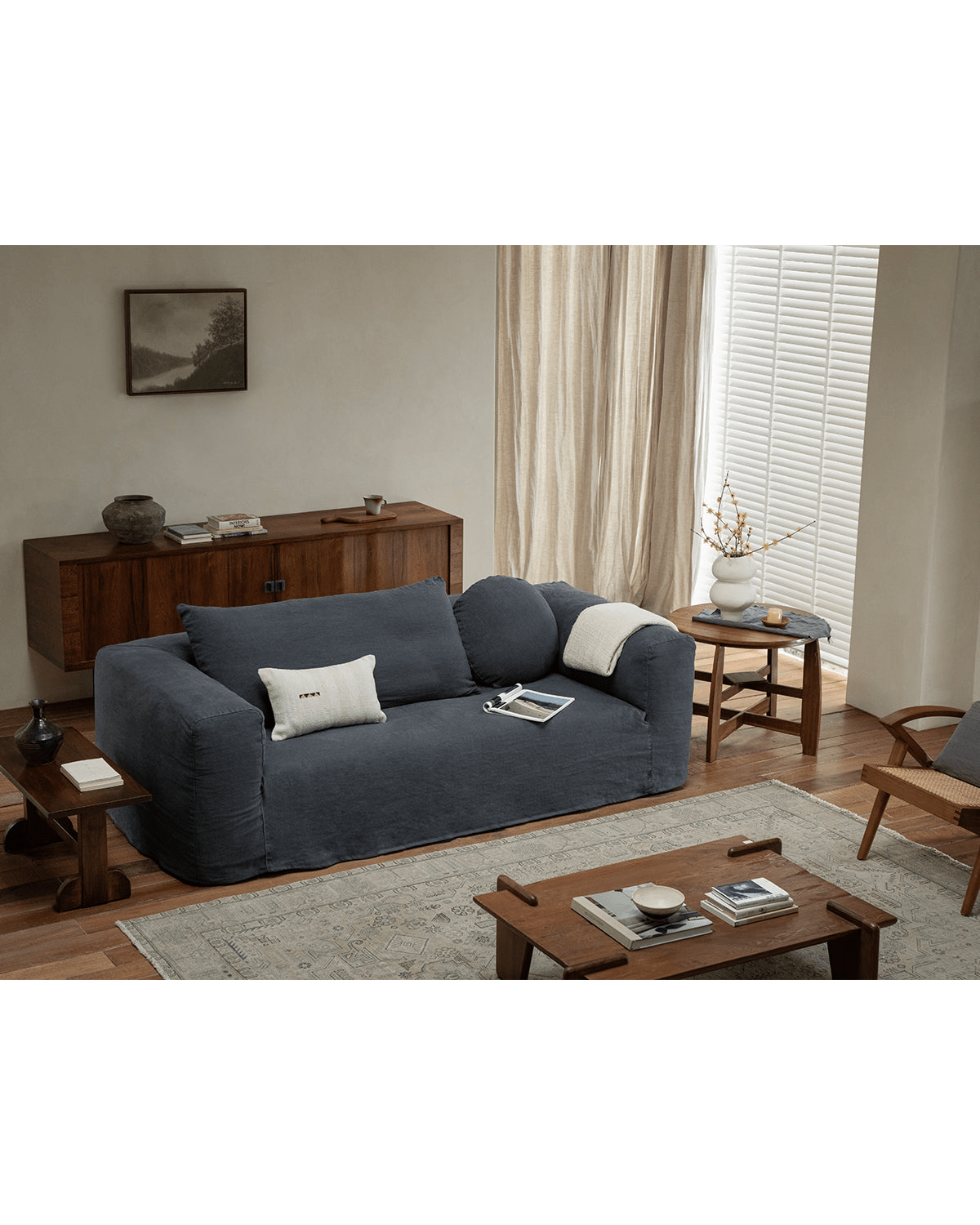 Domu Natural Slipcover Sofa - ZM Home