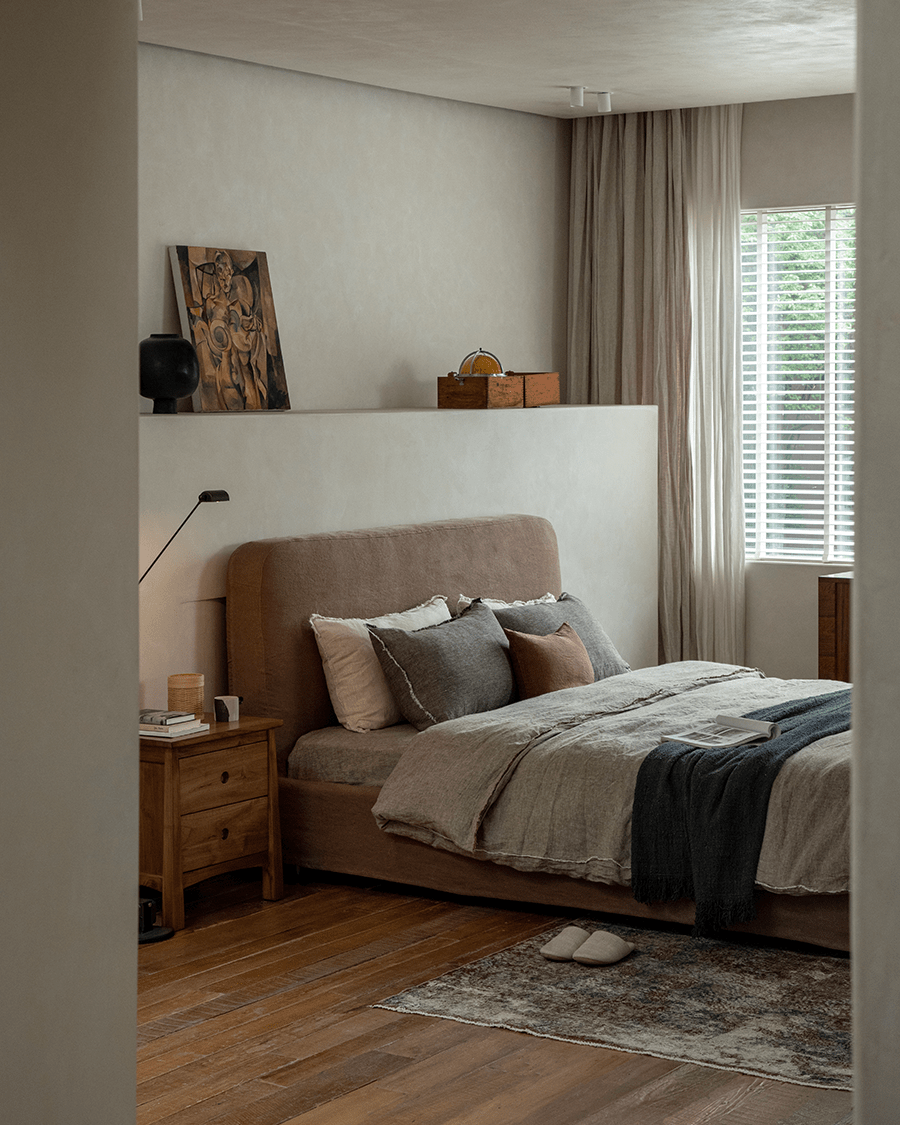 Guni Slipcover Linen Bed - ZM Home