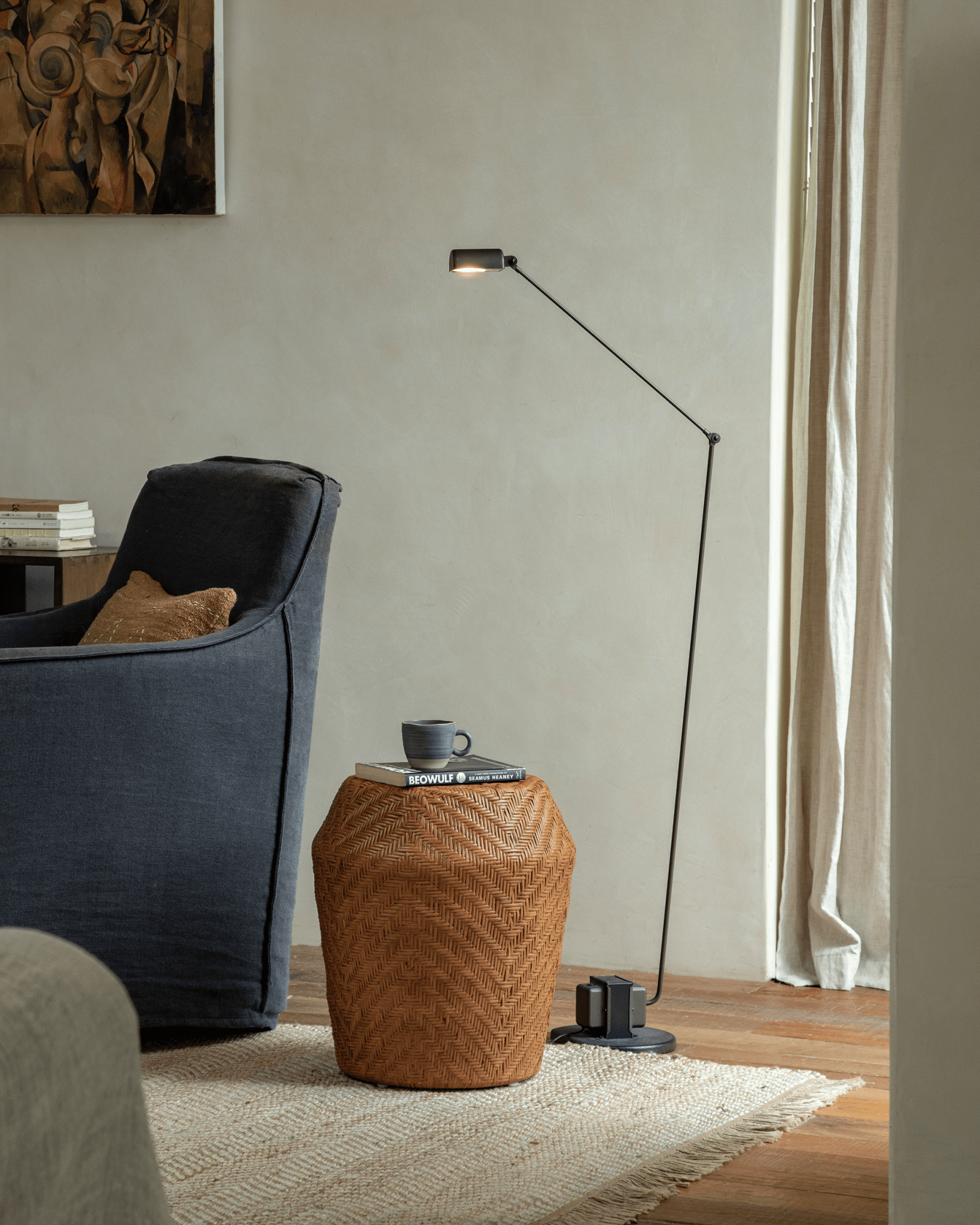 Drum Rattan Side Table - ZM Home