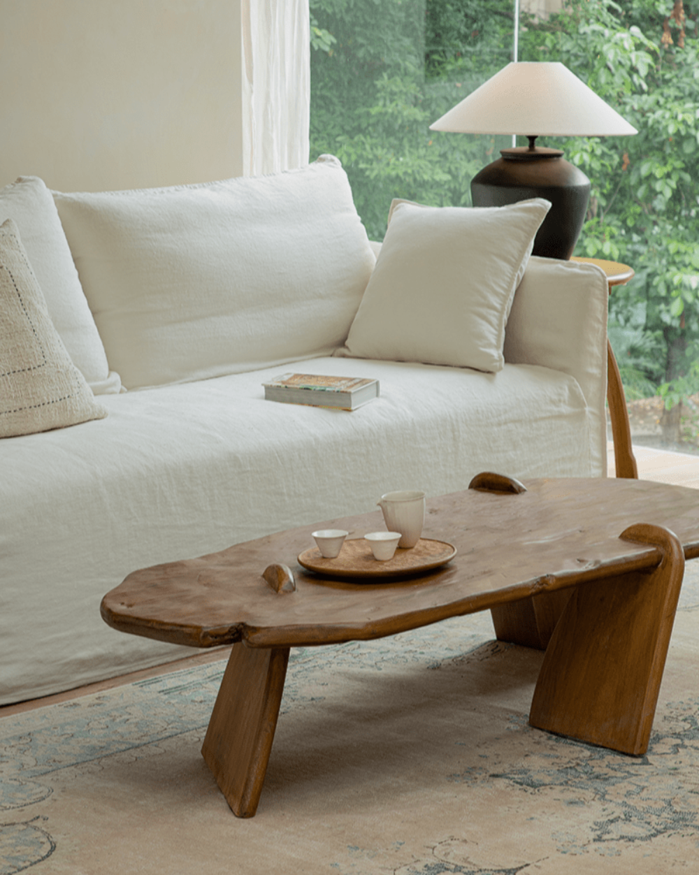 Rustic Driftwood Coffee Table - ZM Home