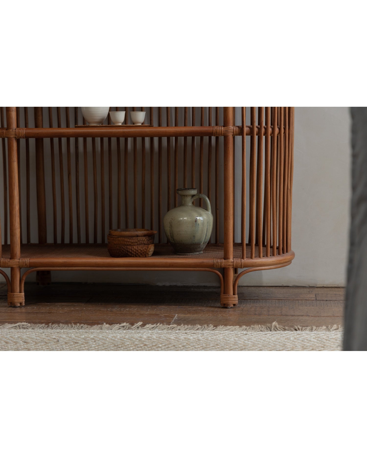 Olin Rattan Display Shelf