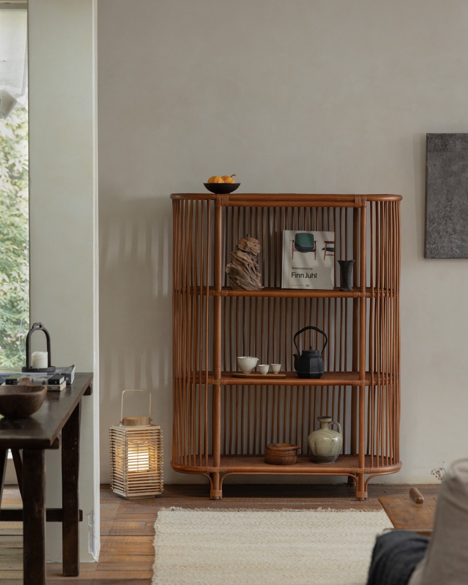 Olin Rattan Display Shelf