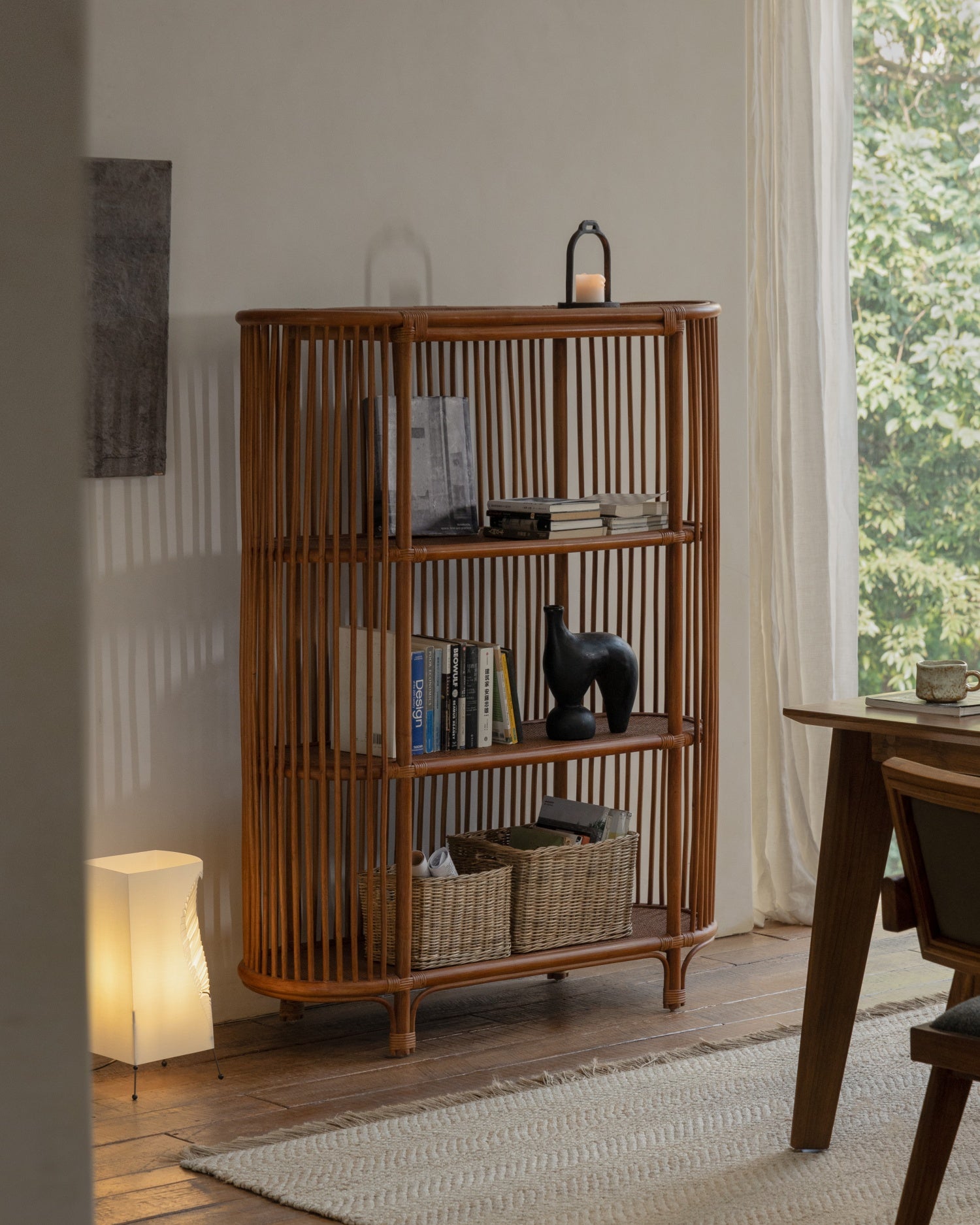 Olin Rattan Display Shelf