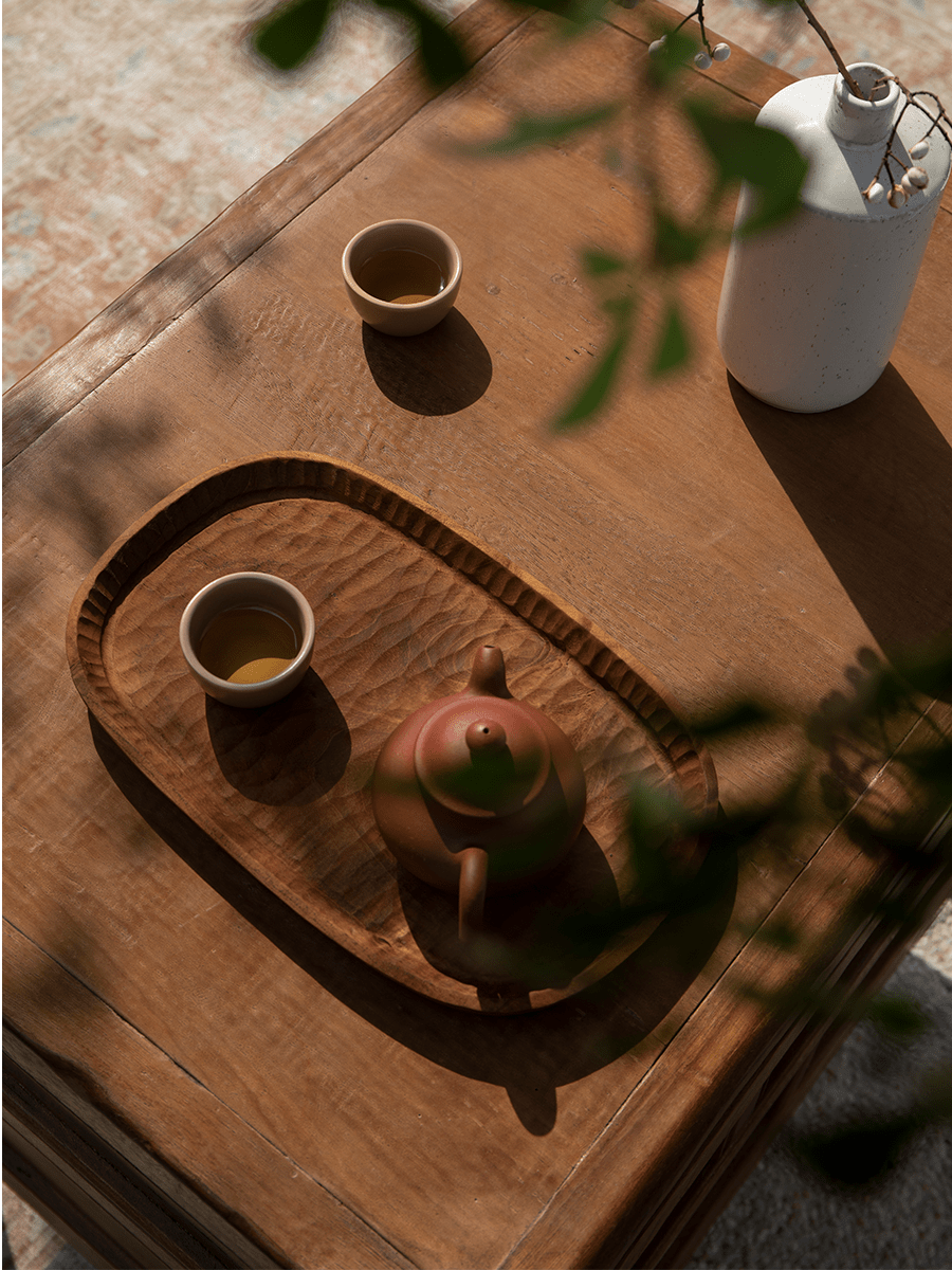 Abbey Teak Serving Tray 2PC - ZM Home
