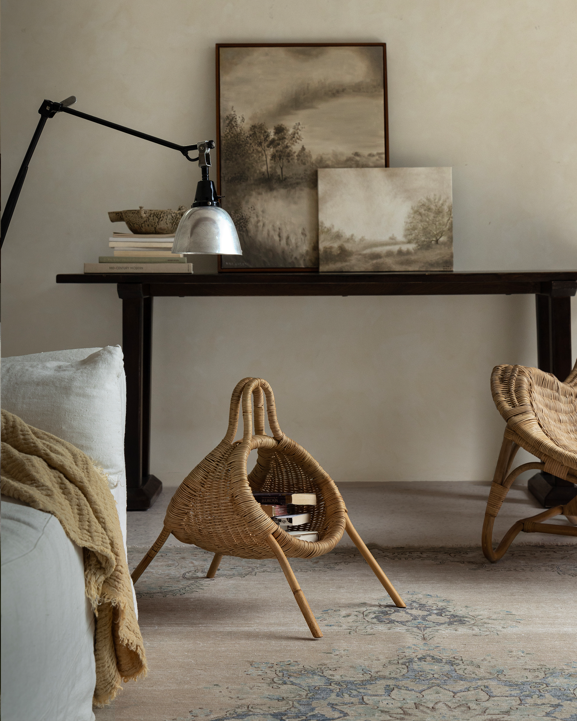 Molly Rattan Storage Basket - ZM Home