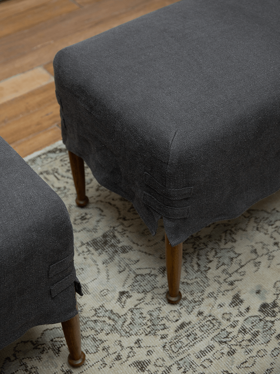 Crabby Slipcover Stool - ZM Home