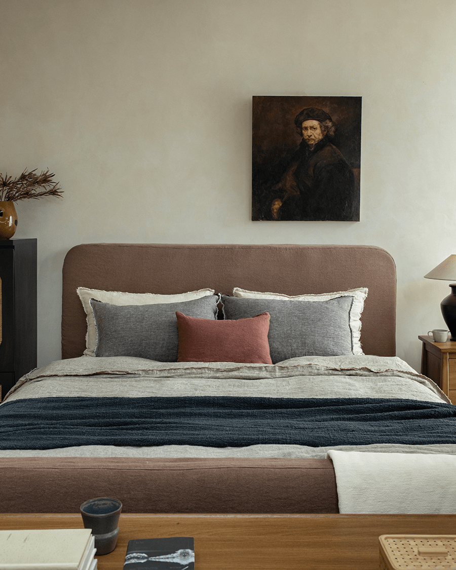 Guni Slipcover Linen Bed - ZM Home