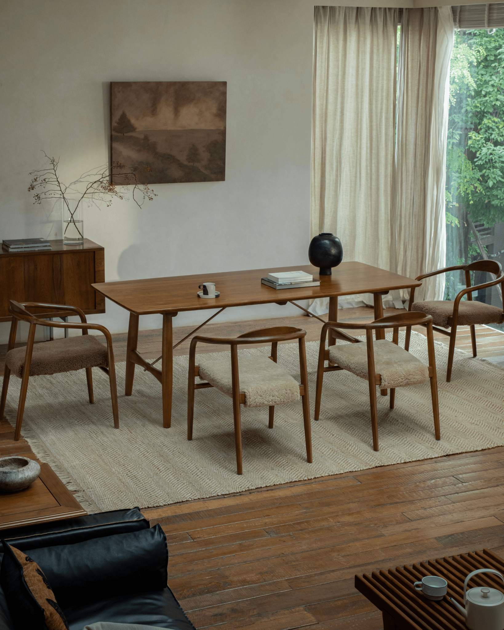 Crescent Shearling Chair - ZM Home