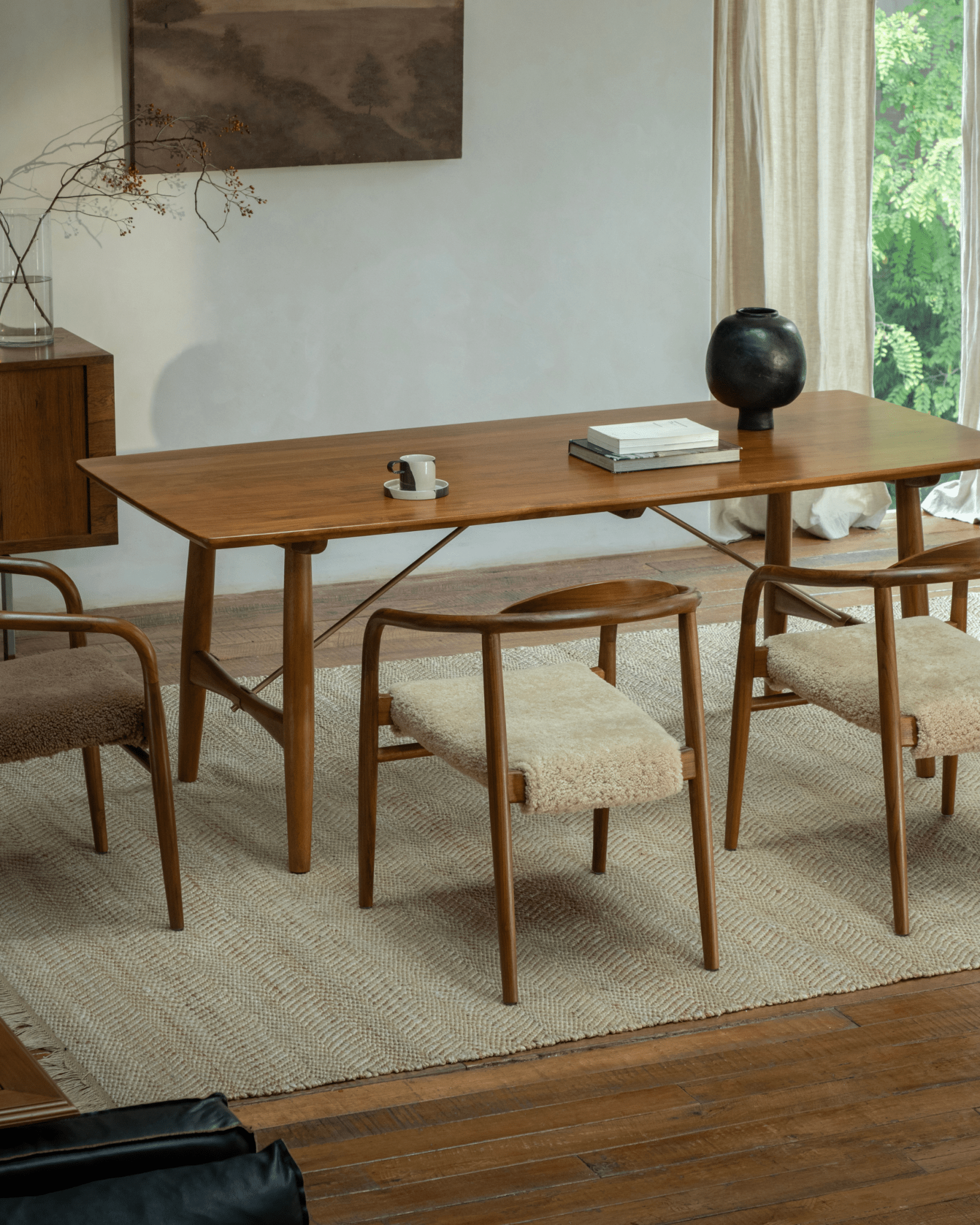 Crescent Shearling Chair - ZM Home