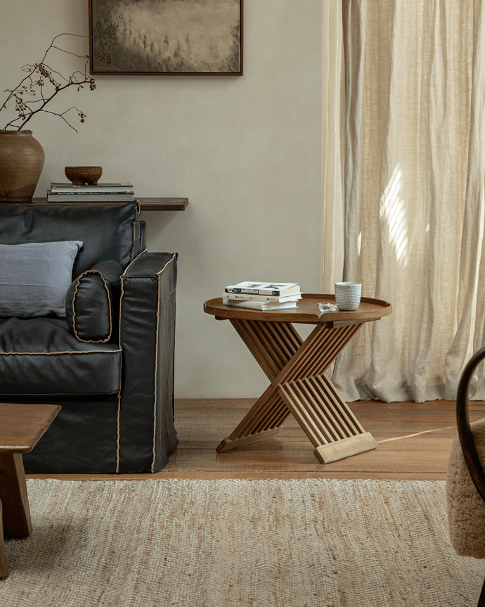 Folding Coffee Table with Tabletop - ZM Home