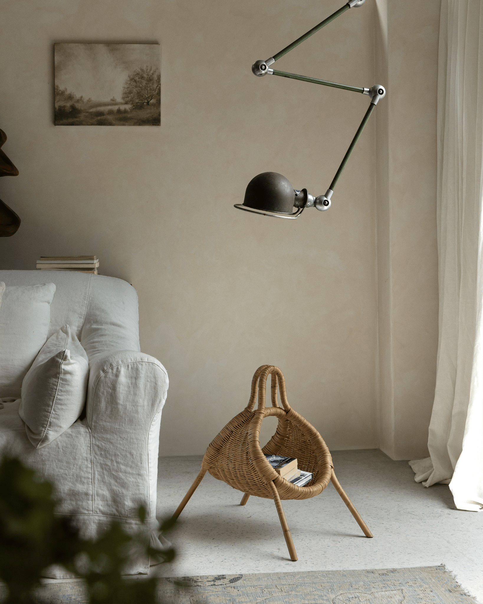 Molly Rattan Storage Basket - ZM Home