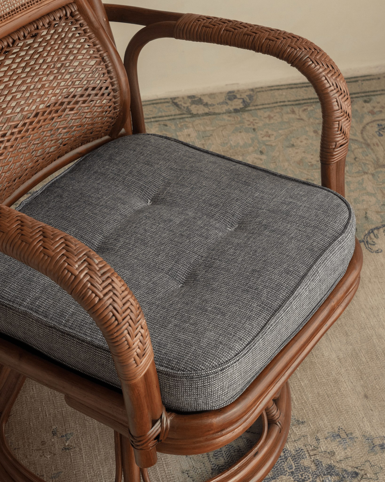 Gakusha Rattan Swivel Chair - ZM Home