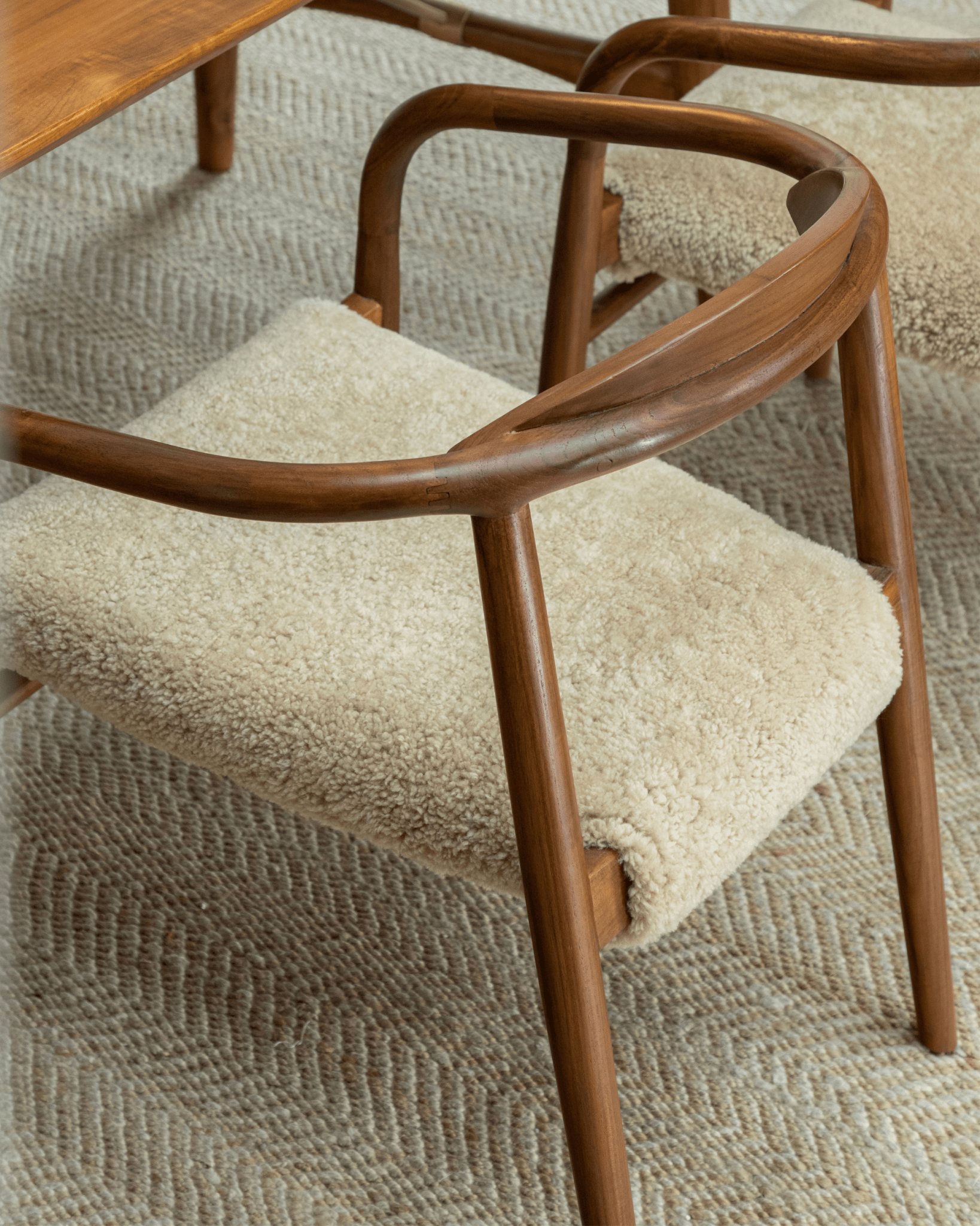 Crescent Shearling Chair - ZM Home