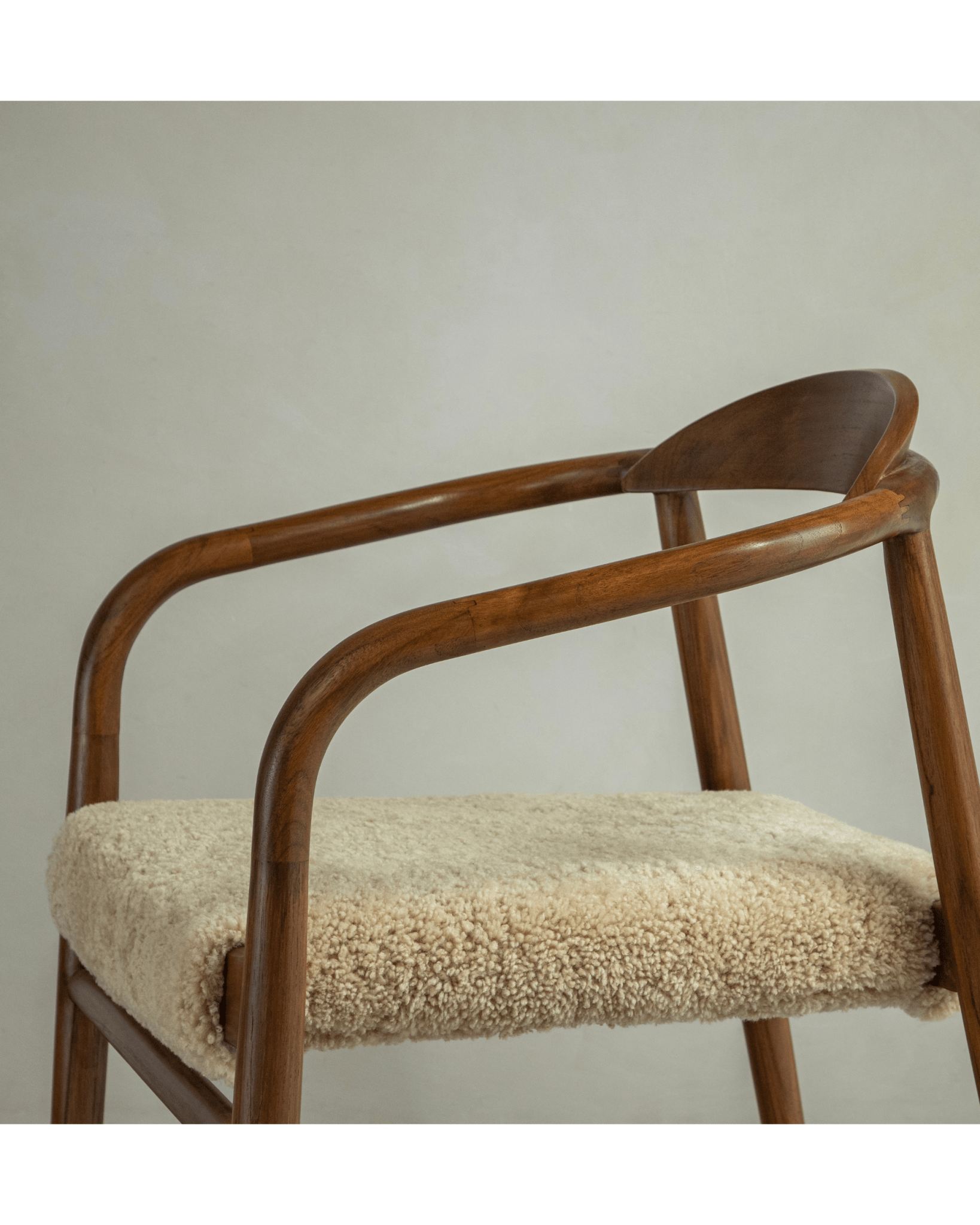 Crescent Shearling Chair - ZM Home