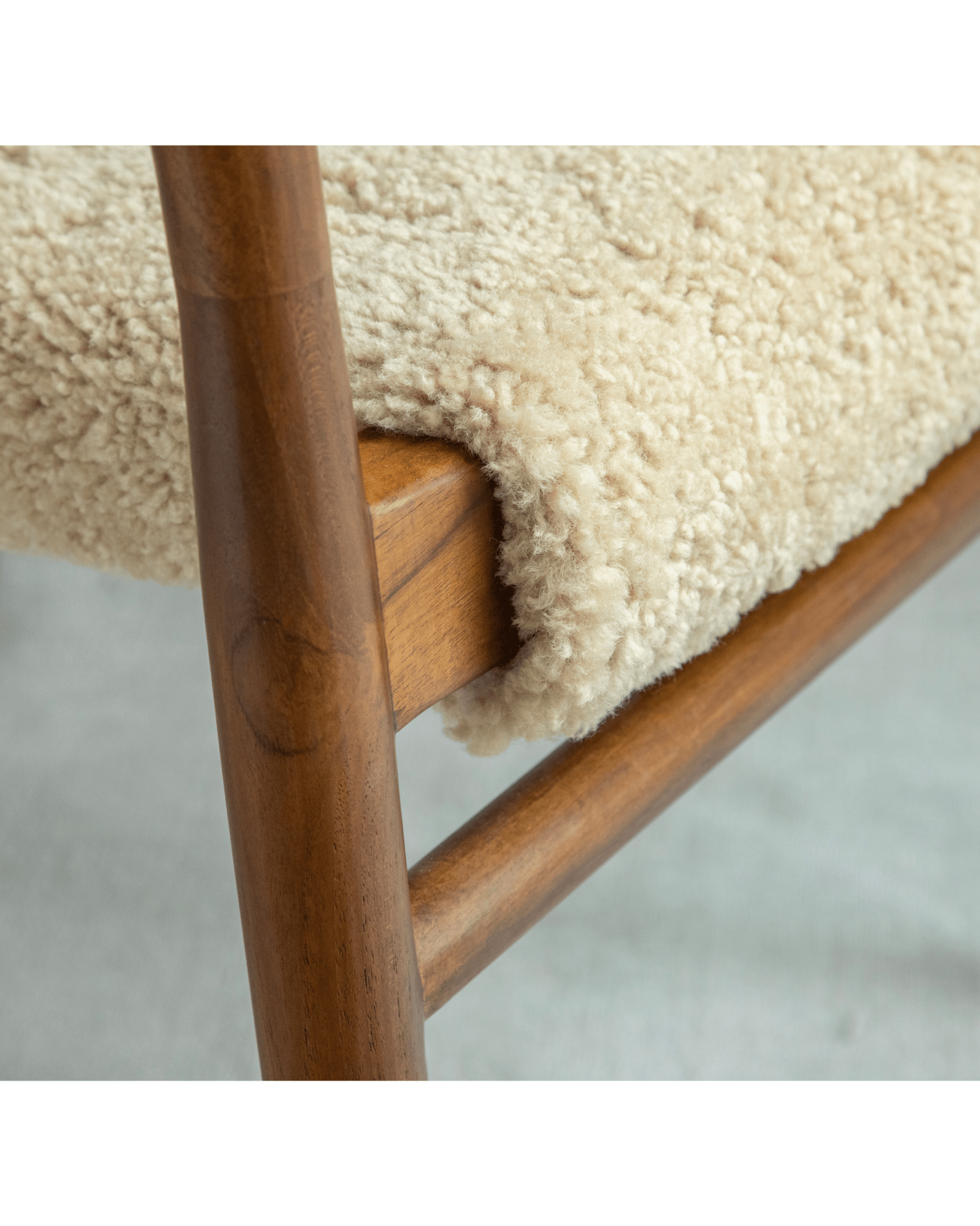 Crescent Shearling Chair - ZM Home