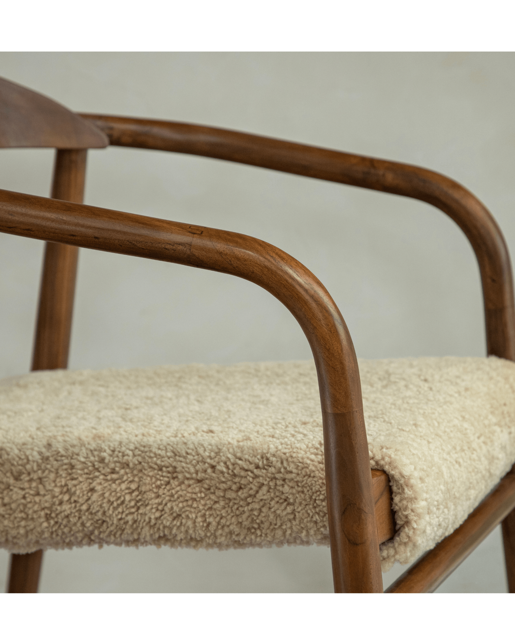 Crescent Shearling Chair - ZM Home