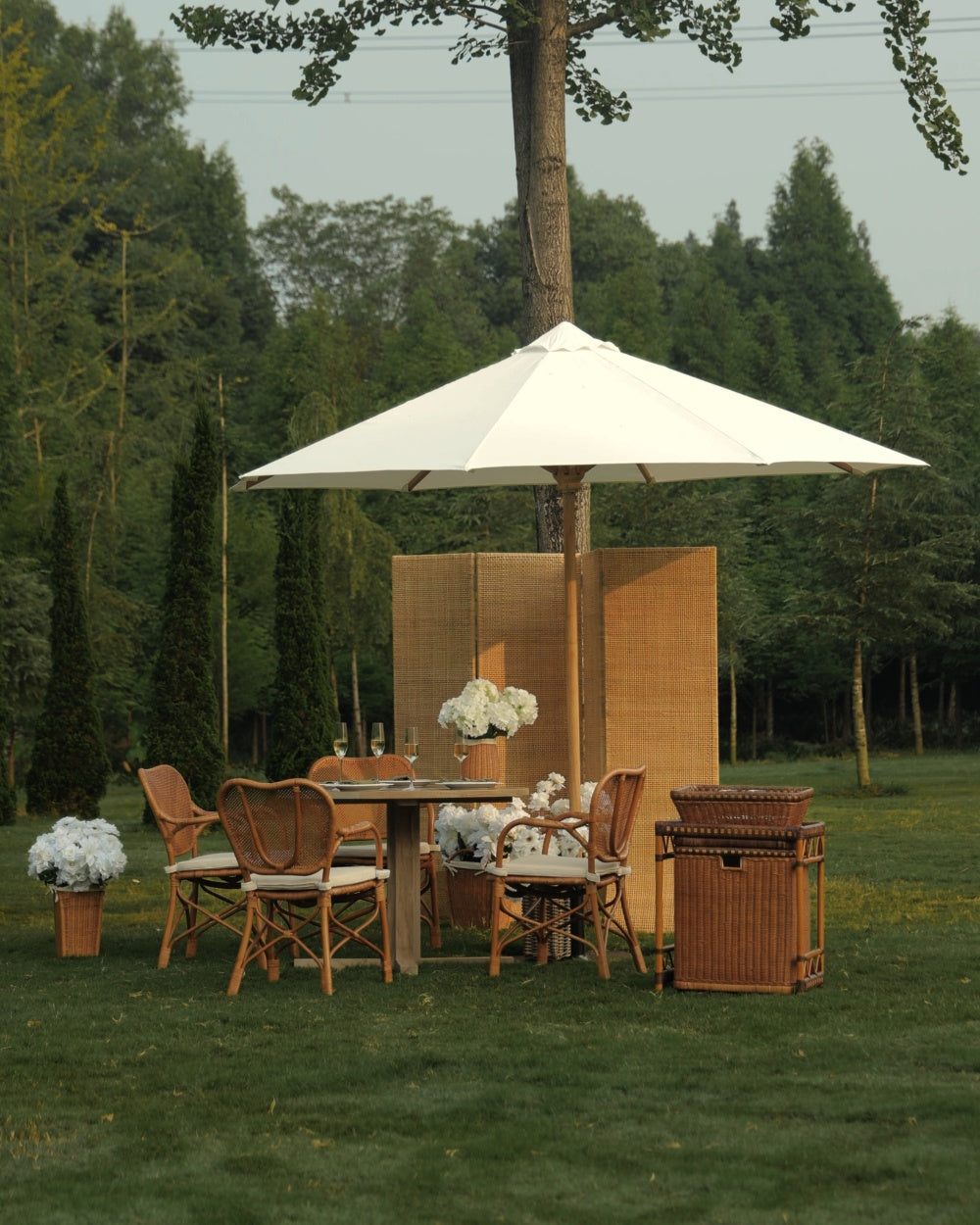 Milo Rattan Laundry Cart