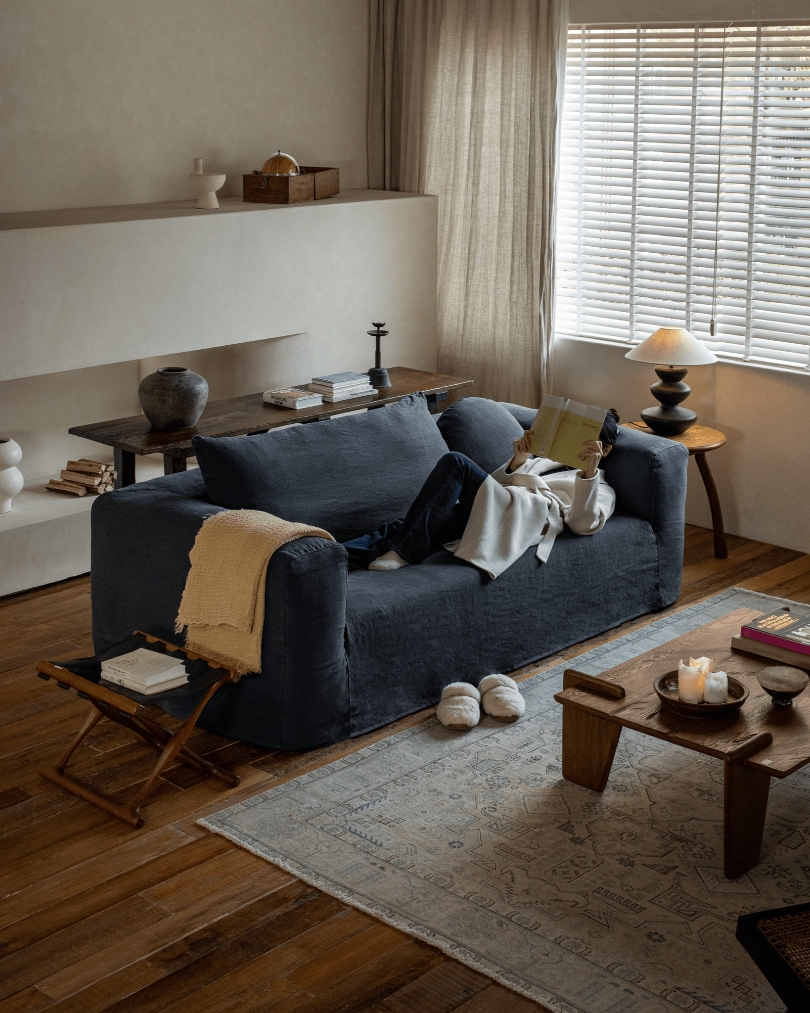 Domu Natural Slipcover Sofa - ZM Home