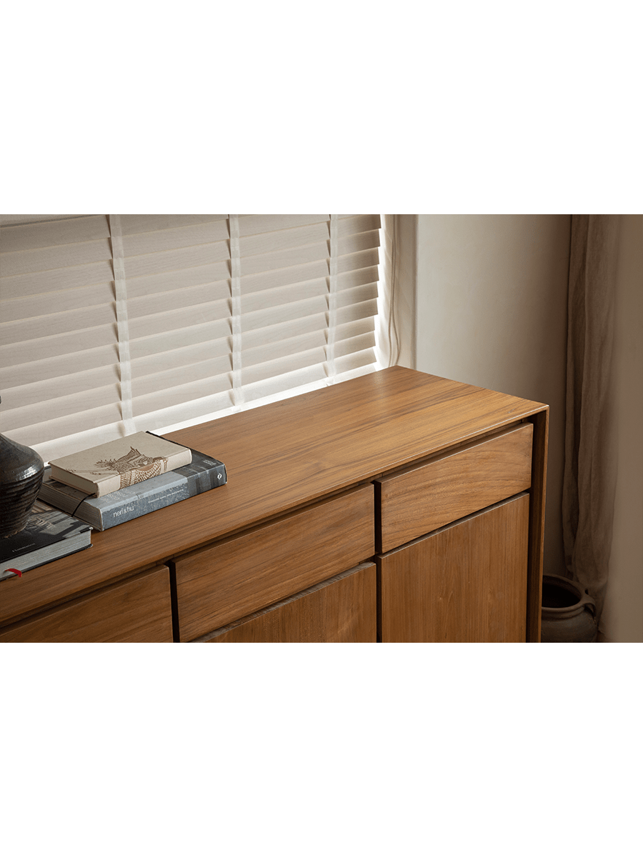 NO.44 Teak Sideboard in solid teak, with drawers and ample storage. Elegant design for modern interiors.