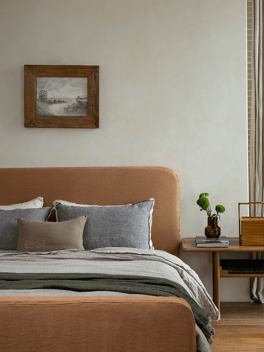Guni Slipcover Linen Bed - ZM Home