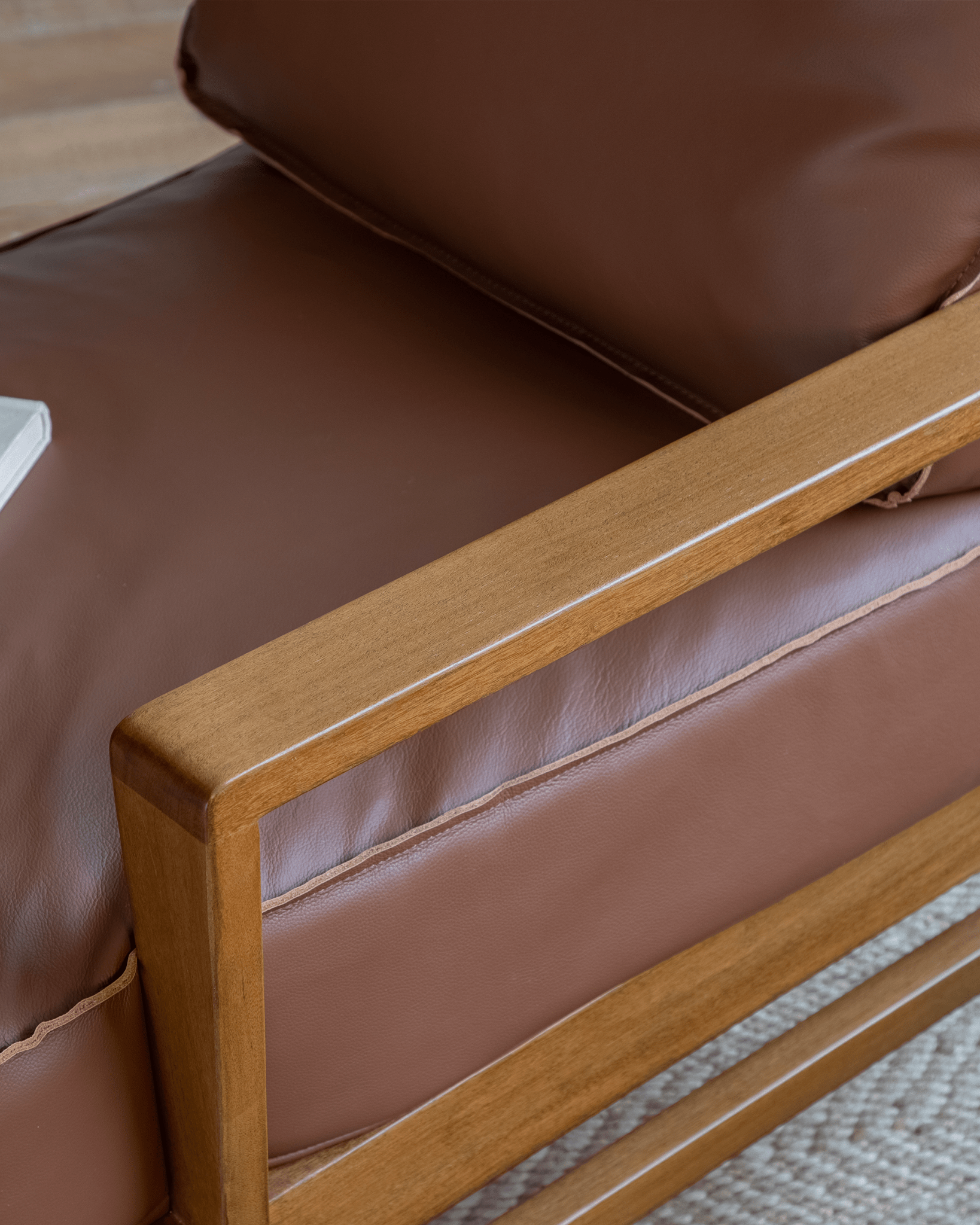 Rene Leather Lounge Chair - ZM Home