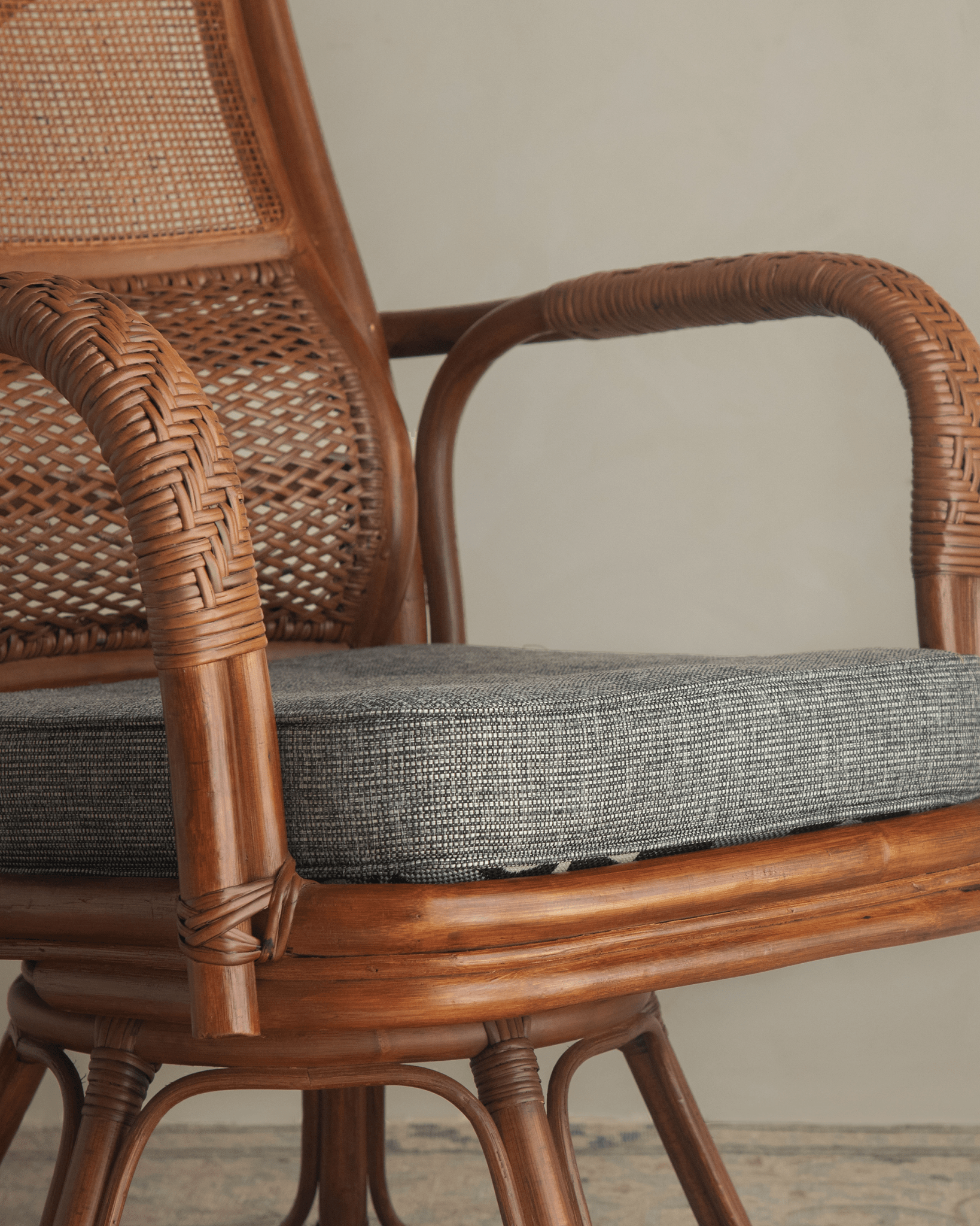 Gakusha Rattan Swivel Chair - ZM Home