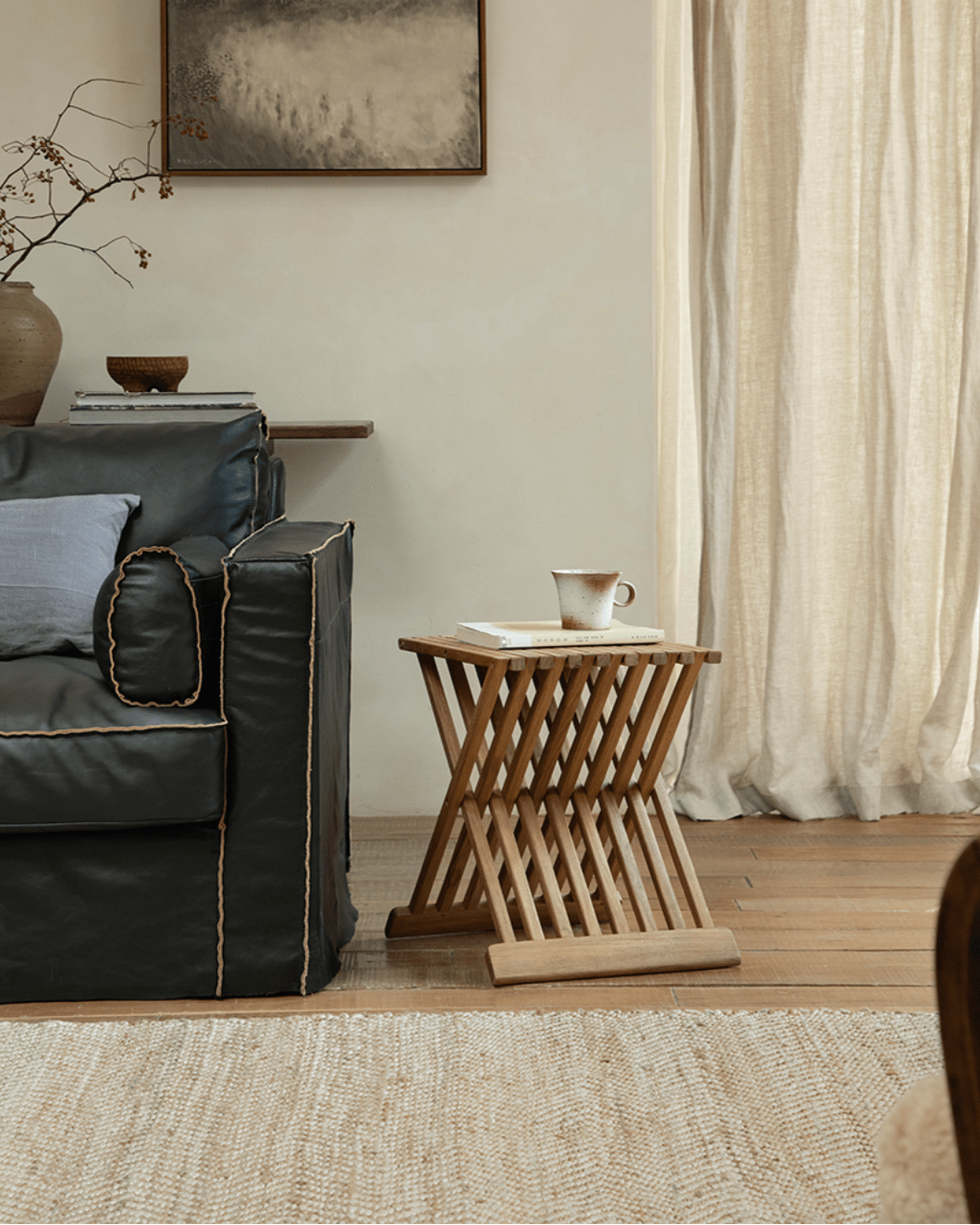 Folding Coffee Table with Tabletop - ZM Home