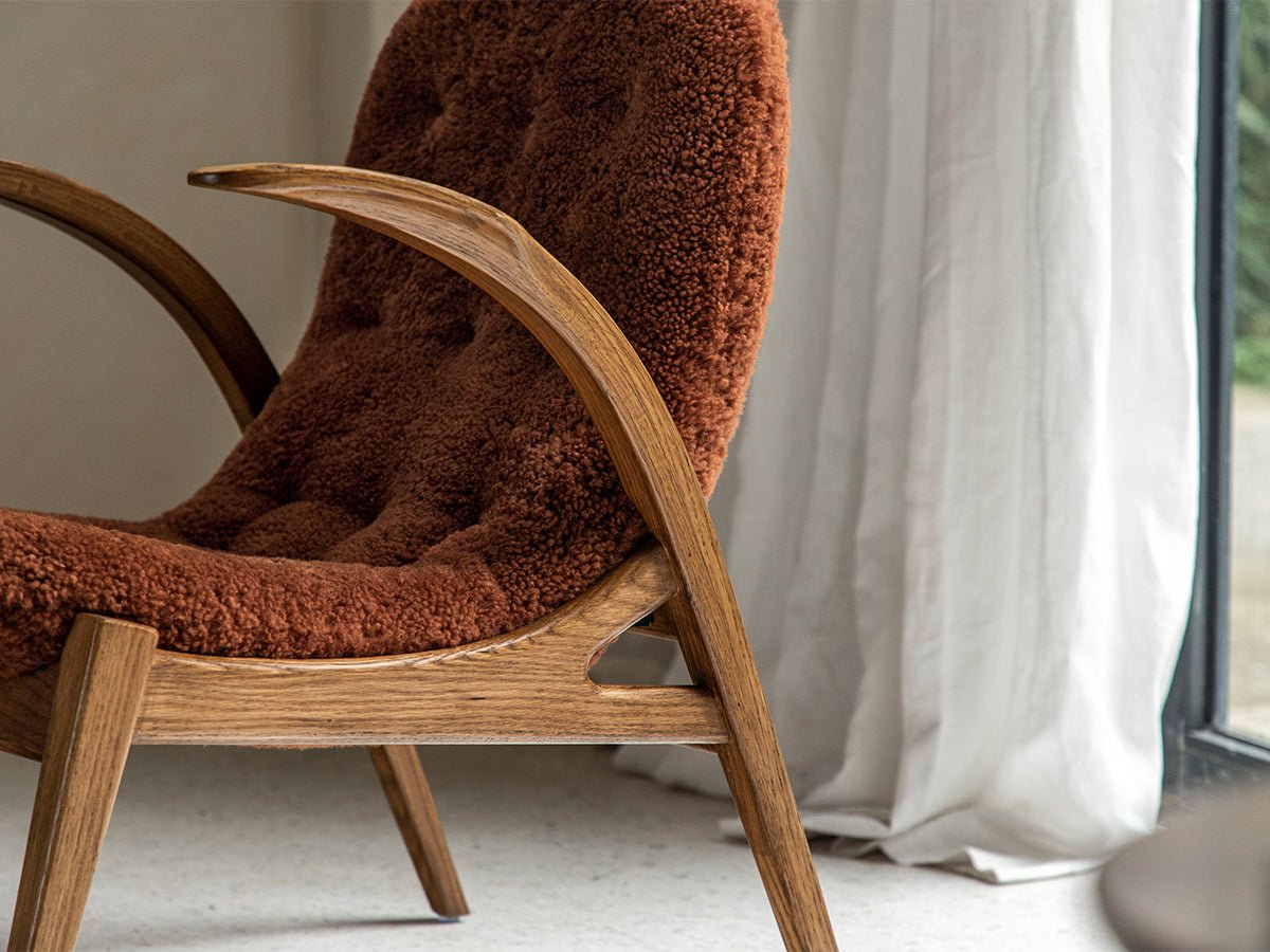 Arc Shearling Lounge Chair - ZM Home